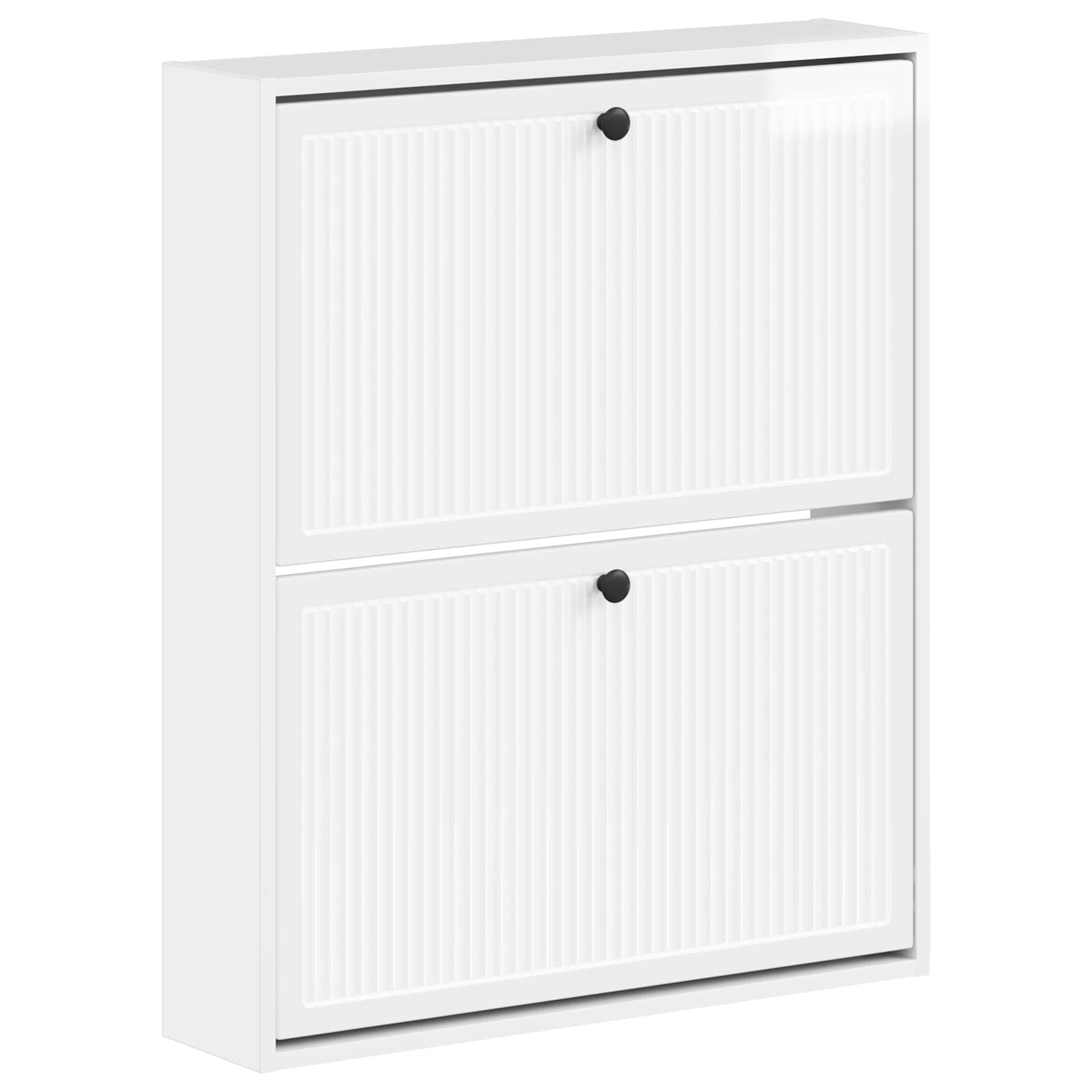 Mobiletto per Scarpe da Muro EDE 71 x 17 x 86 cm Bianco Lucido