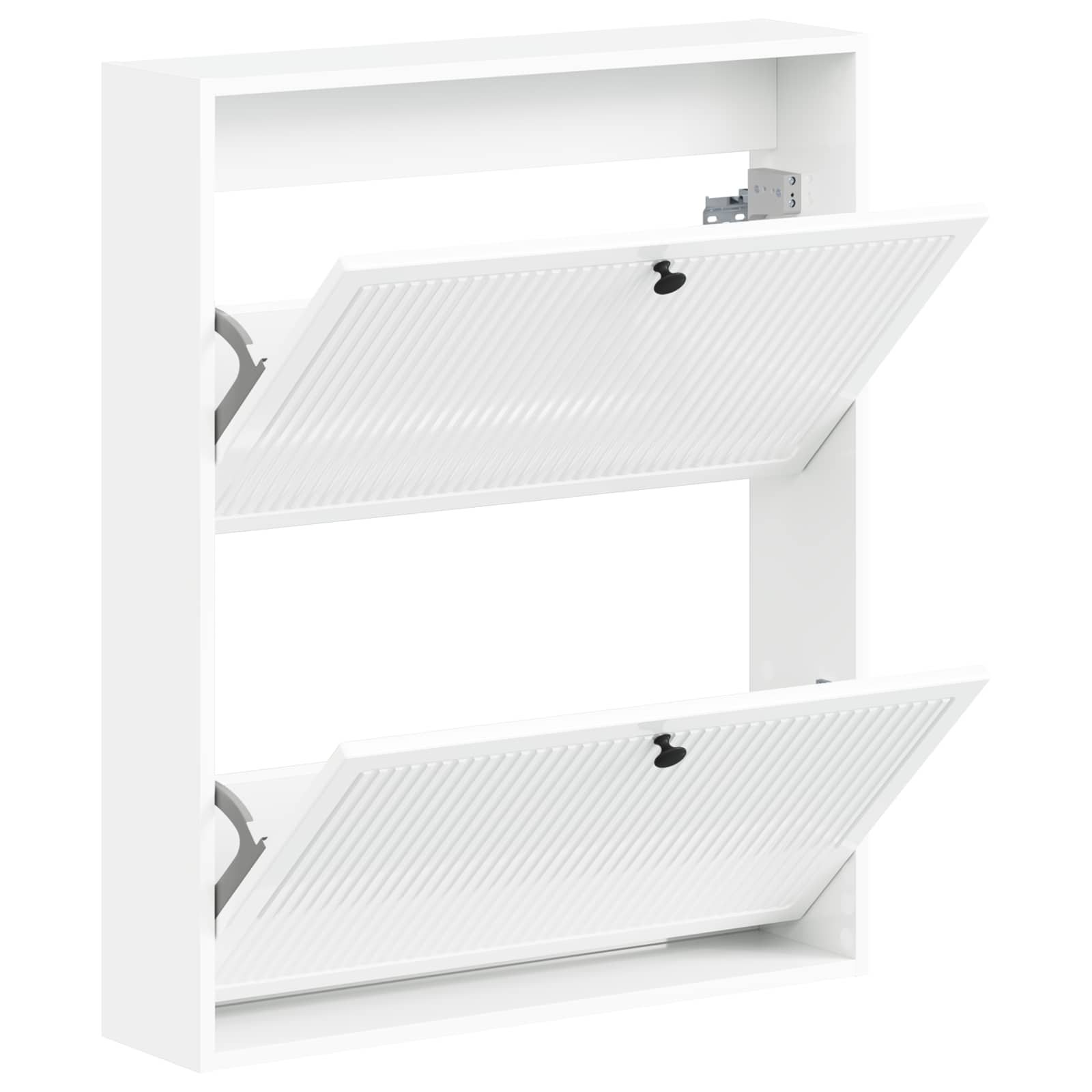 Mobiletto per Scarpe da Muro EDE 71 x 17 x 86 cm Bianco Lucido