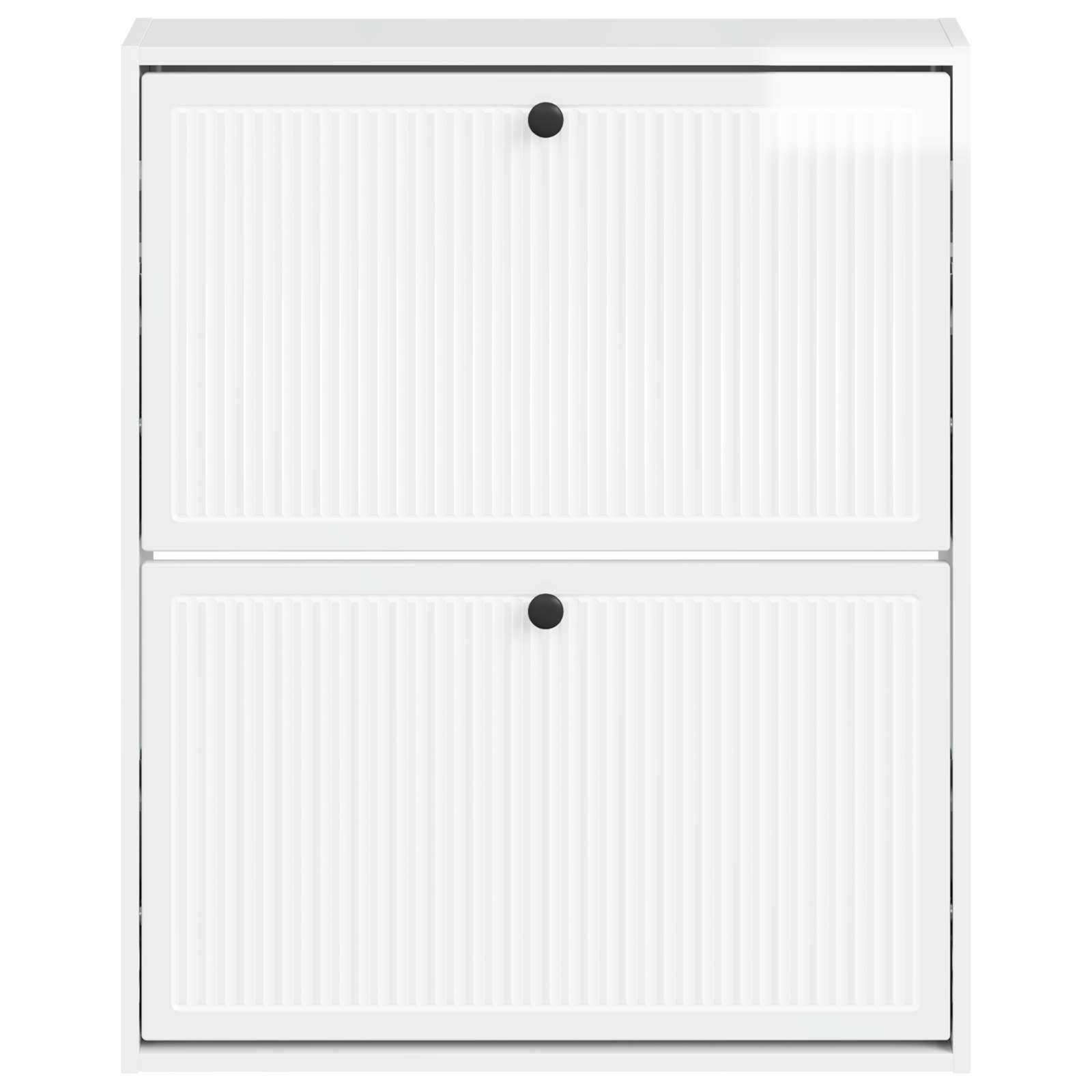 Mobiletto per Scarpe da Muro EDE 71 x 17 x 86 cm Bianco Lucido