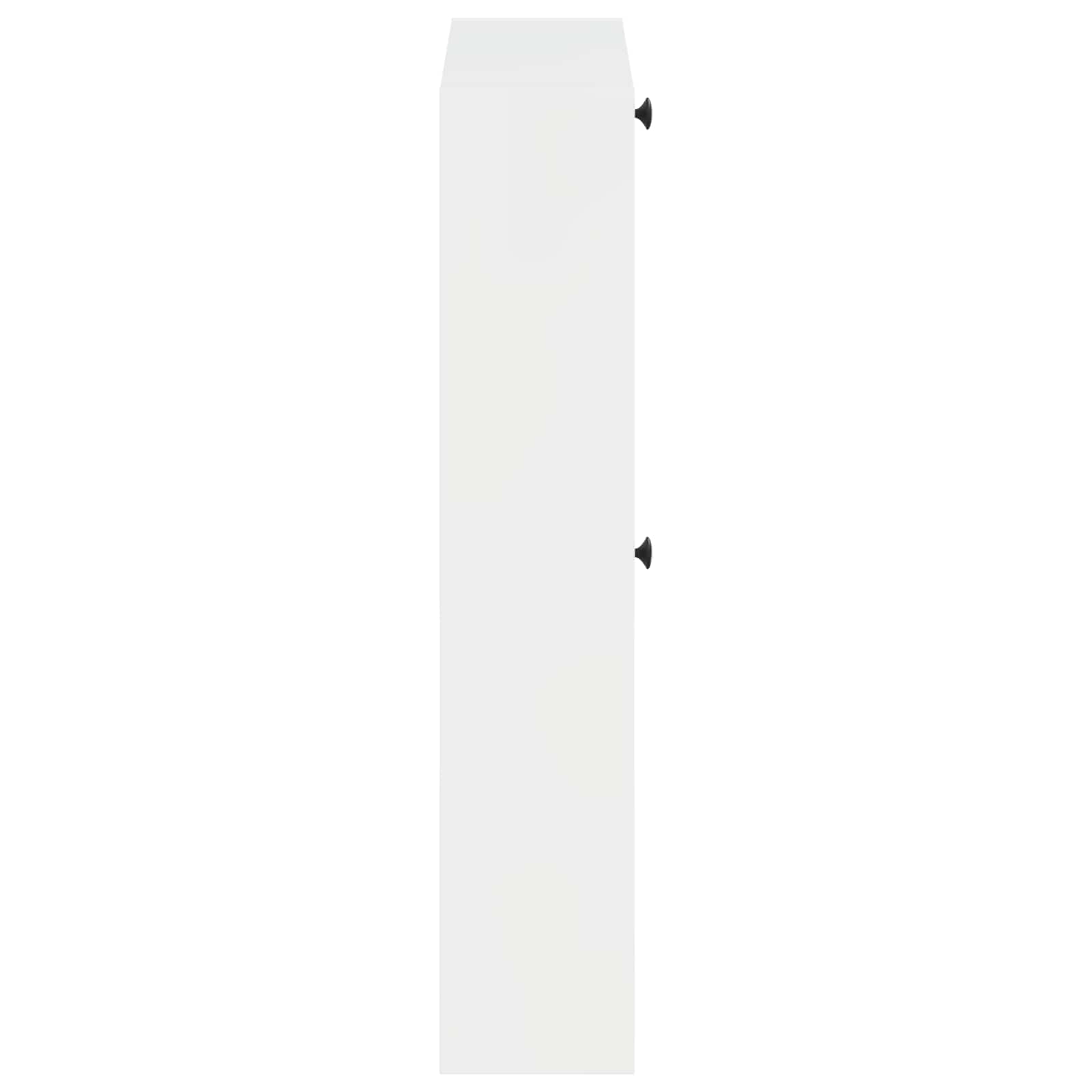 Mobiletto per Scarpe da Muro EDE 71 x 17 x 86 cm Bianco Lucido