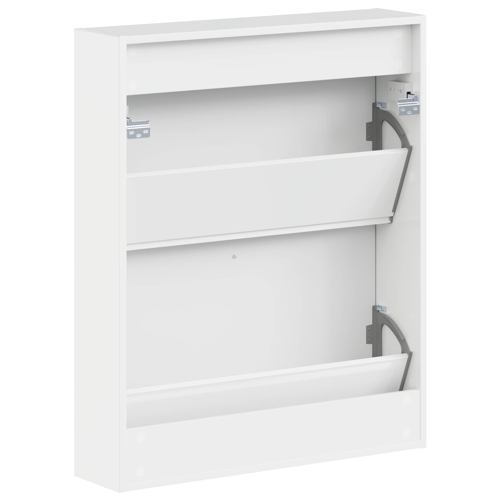 Mobiletto per Scarpe da Muro EDE 71 x 17 x 86 cm Bianco Lucido