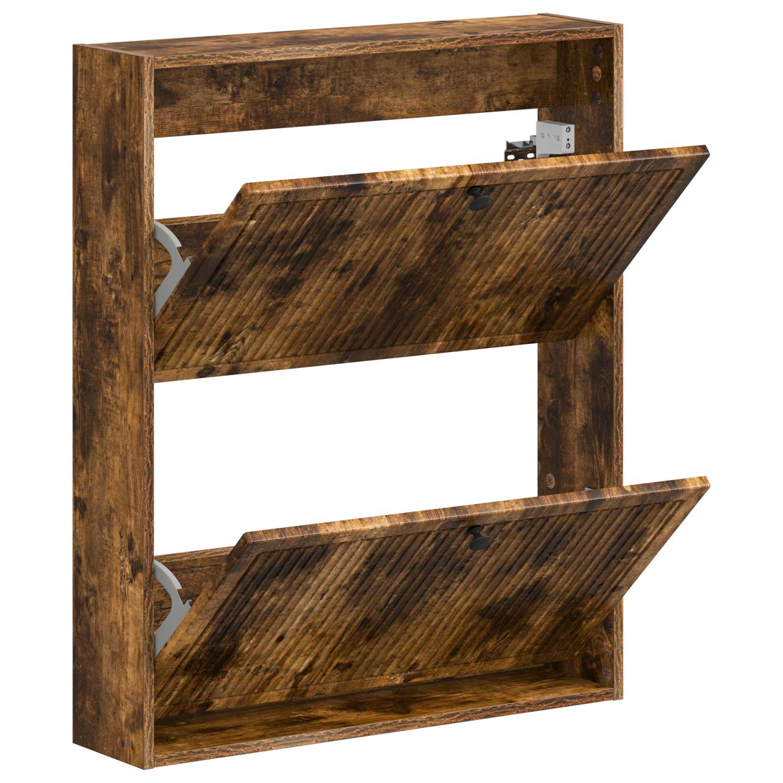 Mobiletto per Scarpe da Muro EDE 71 x 17 x 86 cm Rovere Fumo