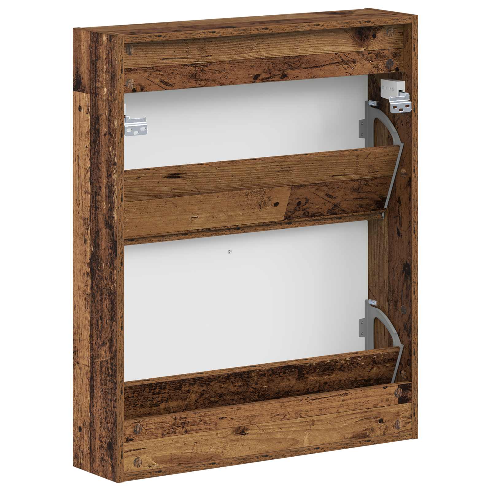 Mobiletto per Scarpe da Muro EDE 71 x 17 x 86 cm Legno antico