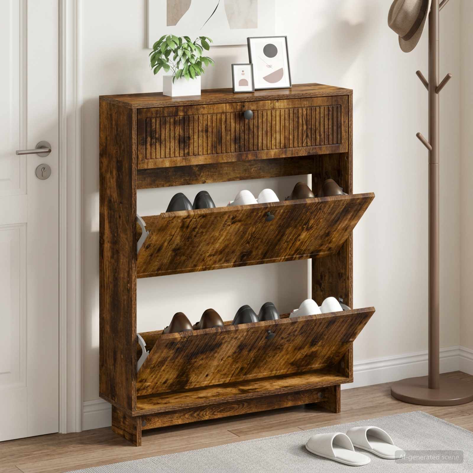 Mobile per scarpe EDE 78 x 24 x 103 cm Legno ingegnerizzato