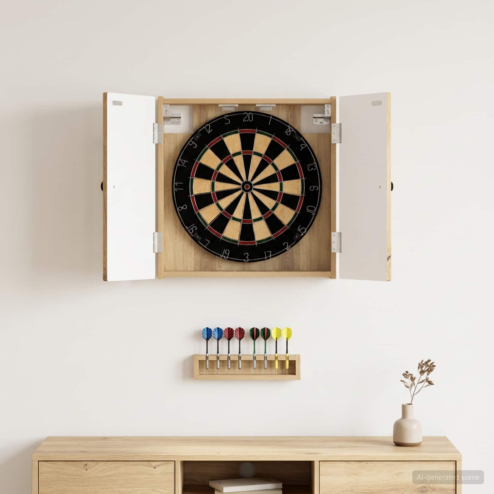 Armadio per Dartboard EDE Rovere Artigianale