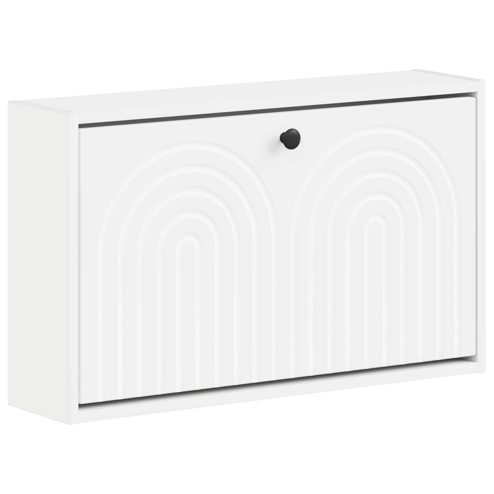 Mobiletto per Scarpe da Muro ALKMAAR 71 x 17 x 43 cm Bianco