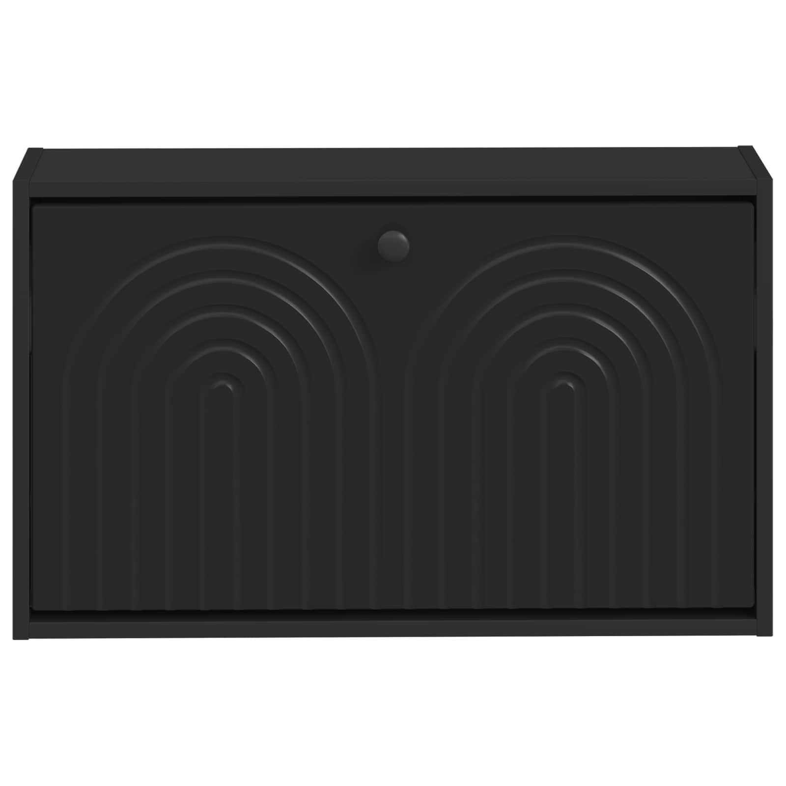 Mobiletto per Scarpe da Muro ALKMAAR 71 x 17 x 43 cm Nero
