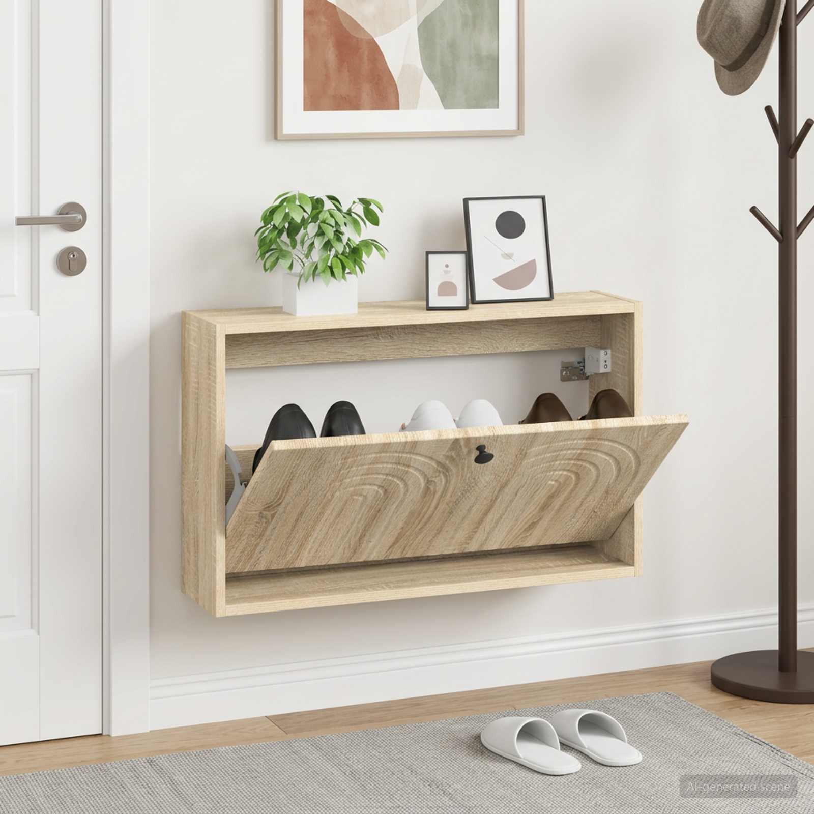 Mobiletto per Scarpe da Muro ALKMAAR 71 x 17 x 43 cm