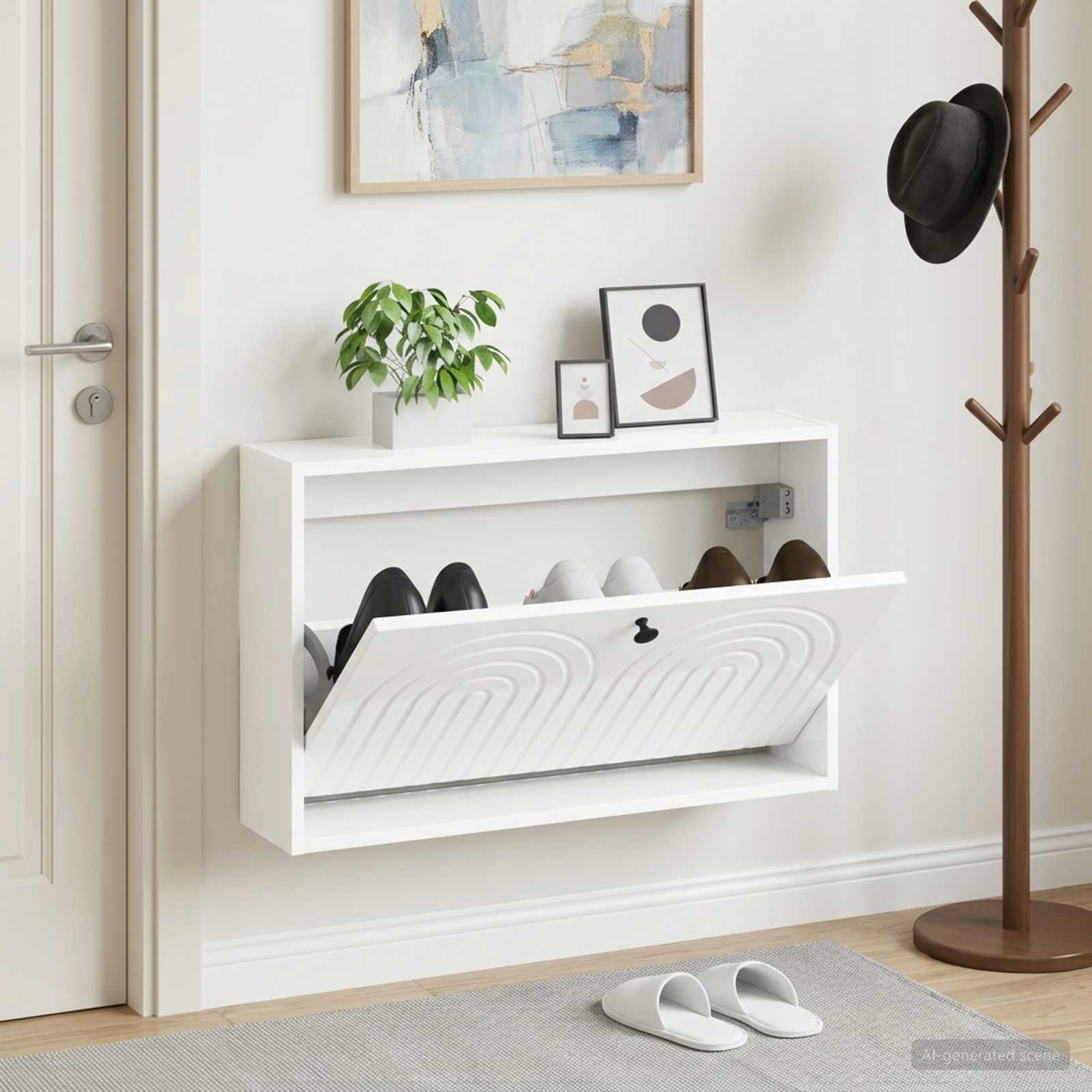 Mobiletto per Scarpe da Muro ALKMAAR 71 x 17 x 43 cm