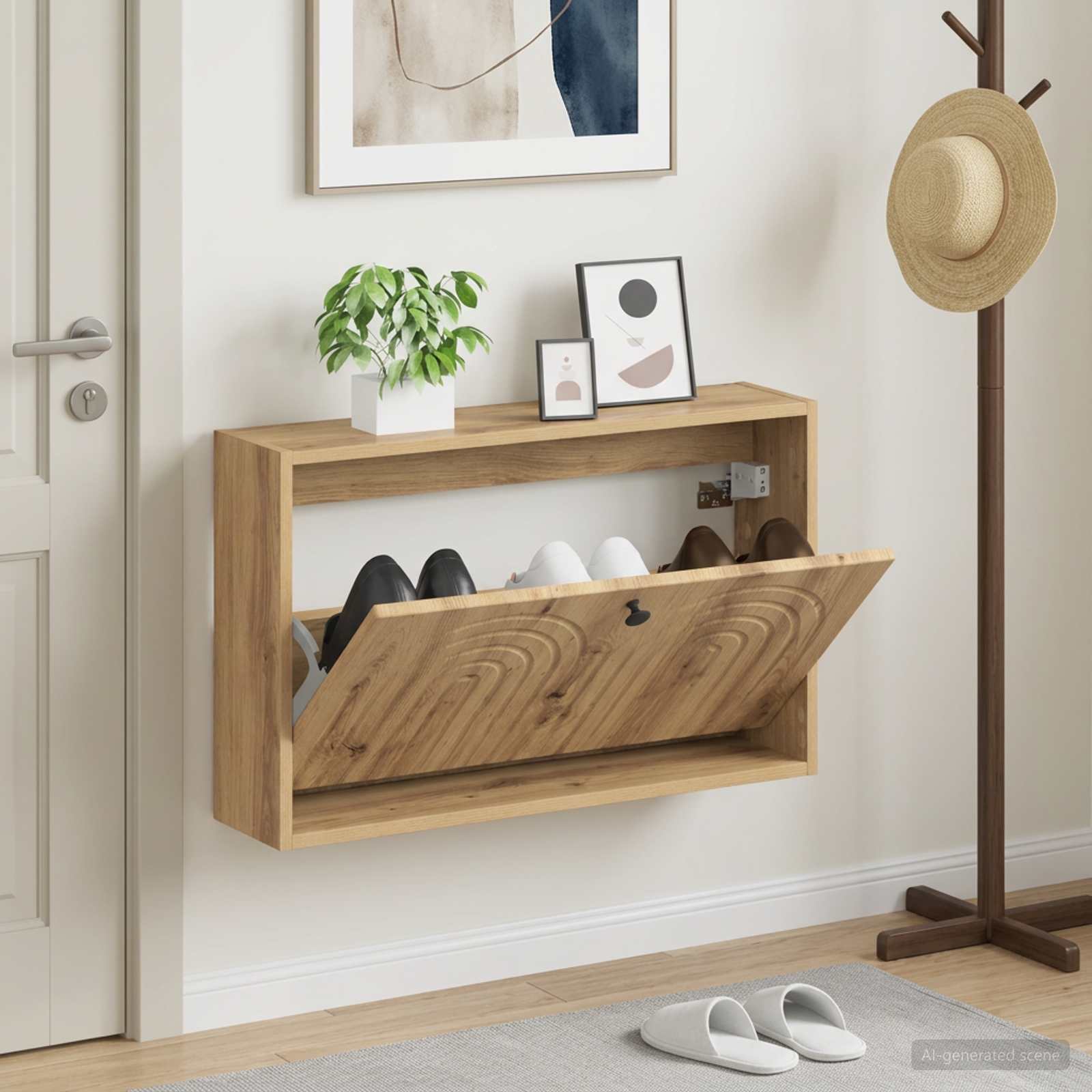 Mobiletto per Scarpe da Muro ALKMAAR 71 x 17 x 43 cm