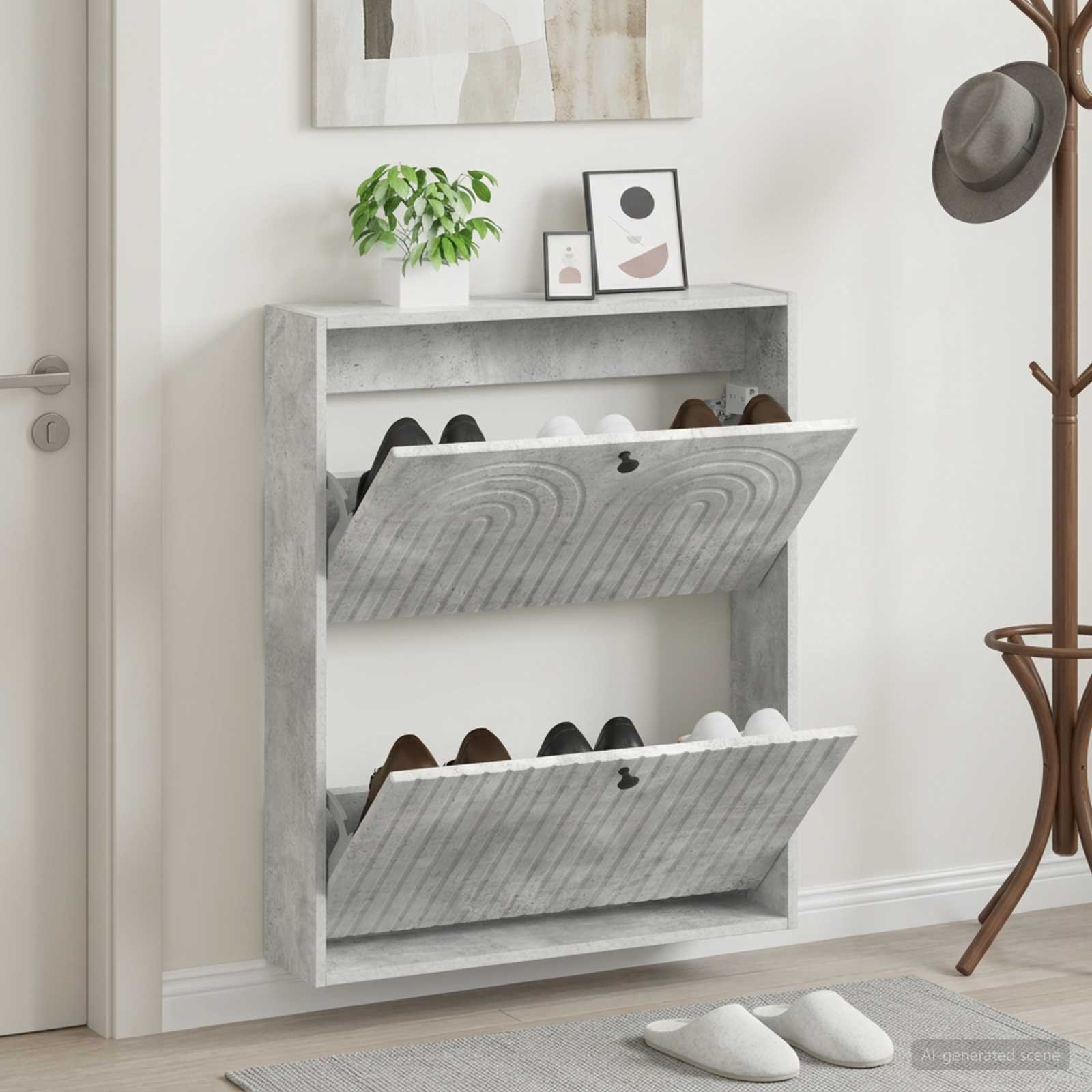 Mobiletto per Scarpe da Muro ALKMAAR 71 x 17 x 86 cm