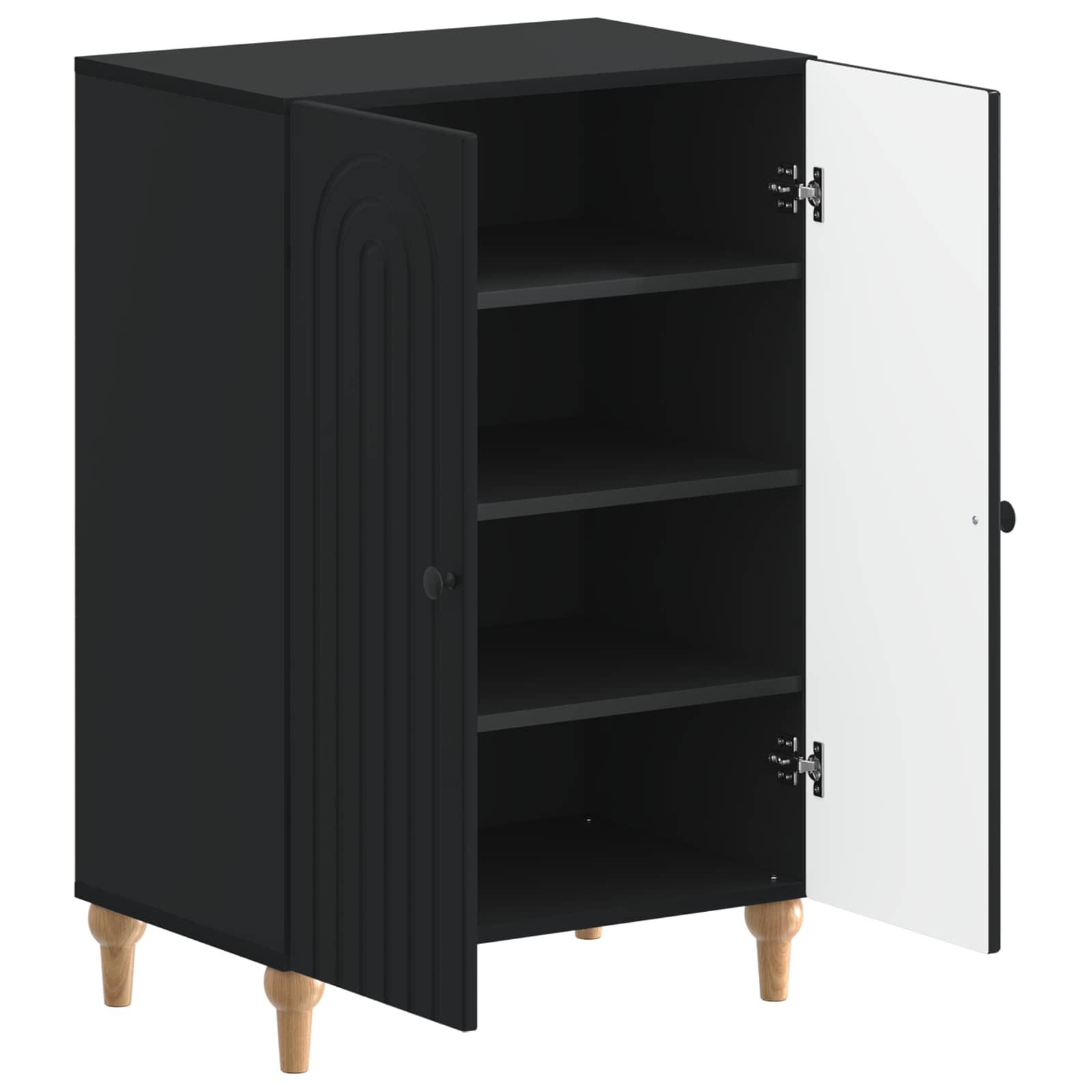 Mobile per scarpe ALKMAAR 59,5 x 39,5 x 90 cm Nero