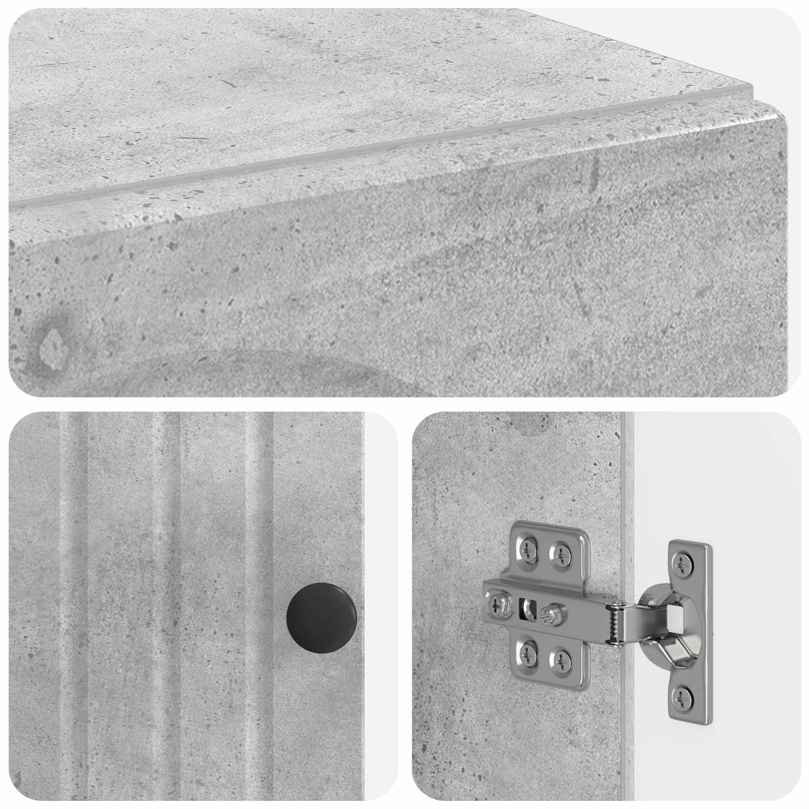 Mobile per scarpe ALKMAAR 59,5 x 39,5 x 90 cm Grigio Cemento