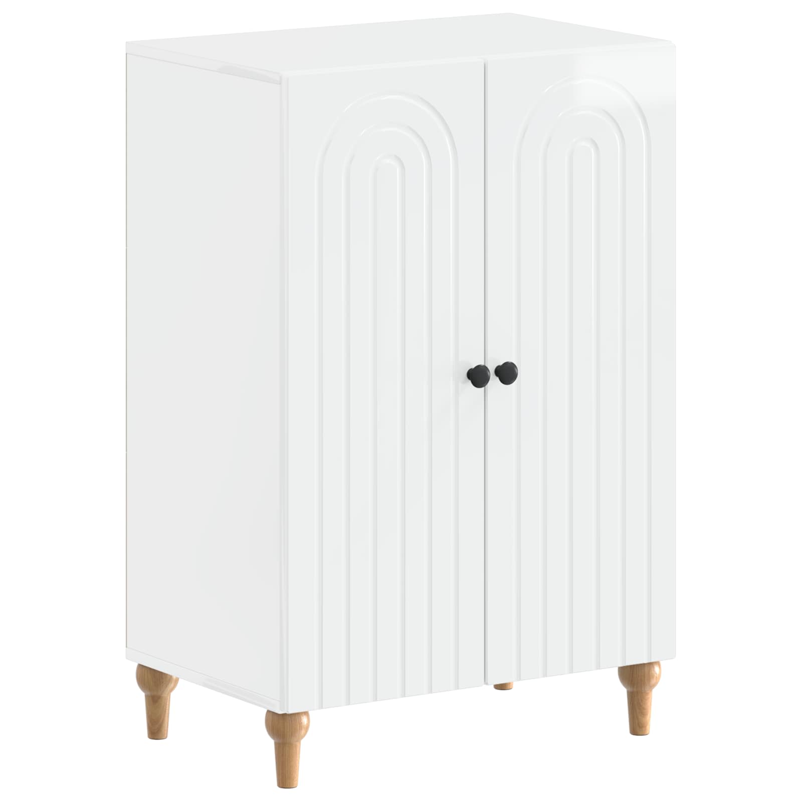 Mobile per scarpe ALKMAAR 59,5 x 39,5 x 90 cm Bianco Lucido
