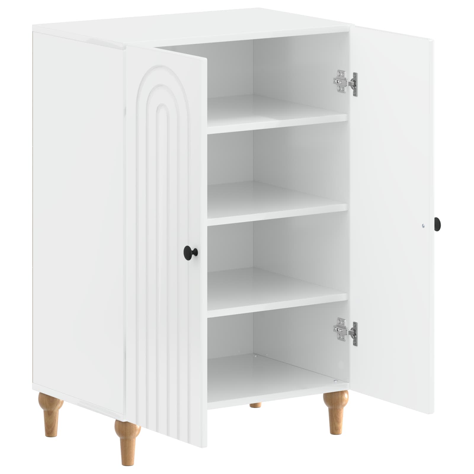 Mobile per scarpe ALKMAAR 59,5 x 39,5 x 90 cm Bianco Lucido