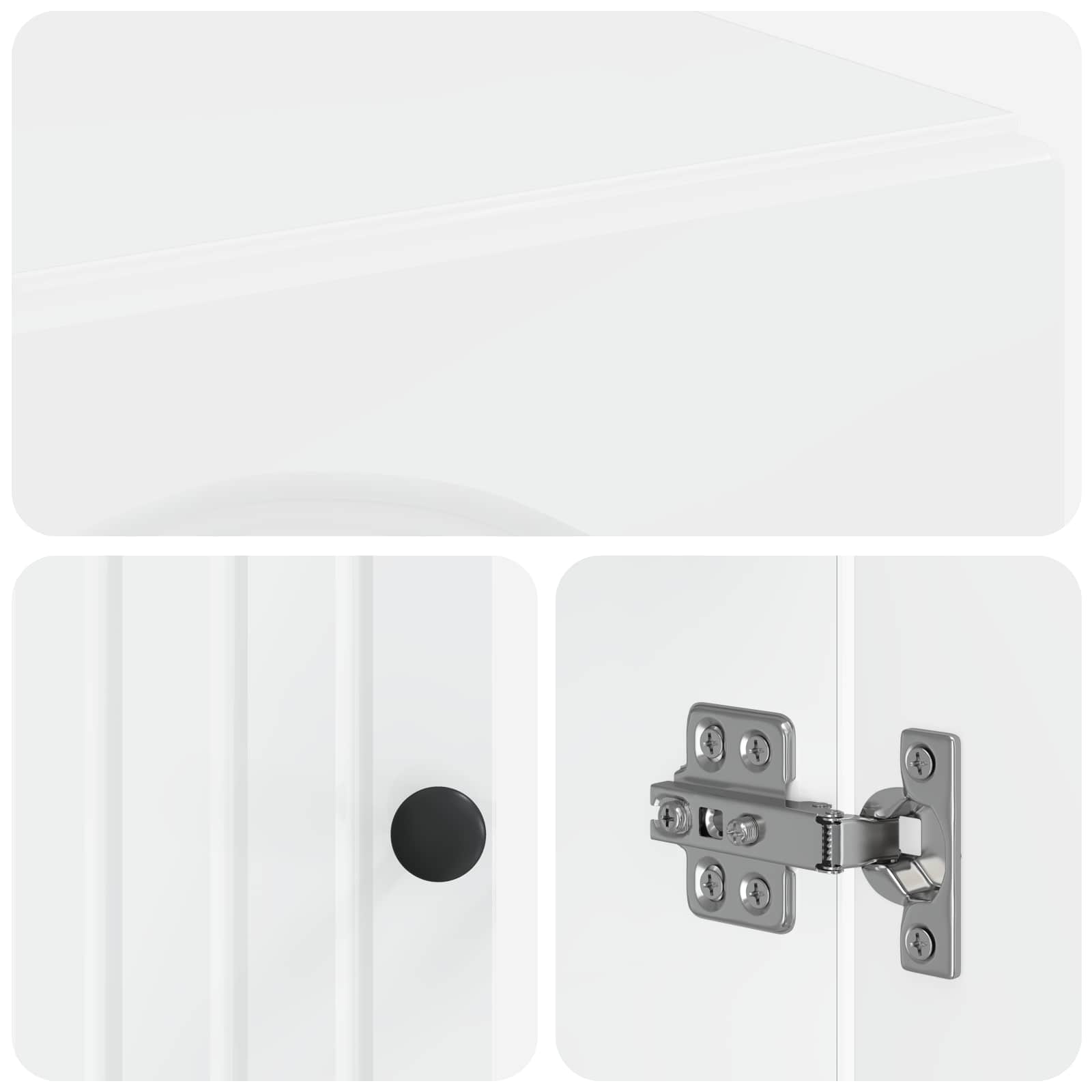 Mobile per scarpe ALKMAAR 59,5 x 39,5 x 90 cm Bianco Lucido