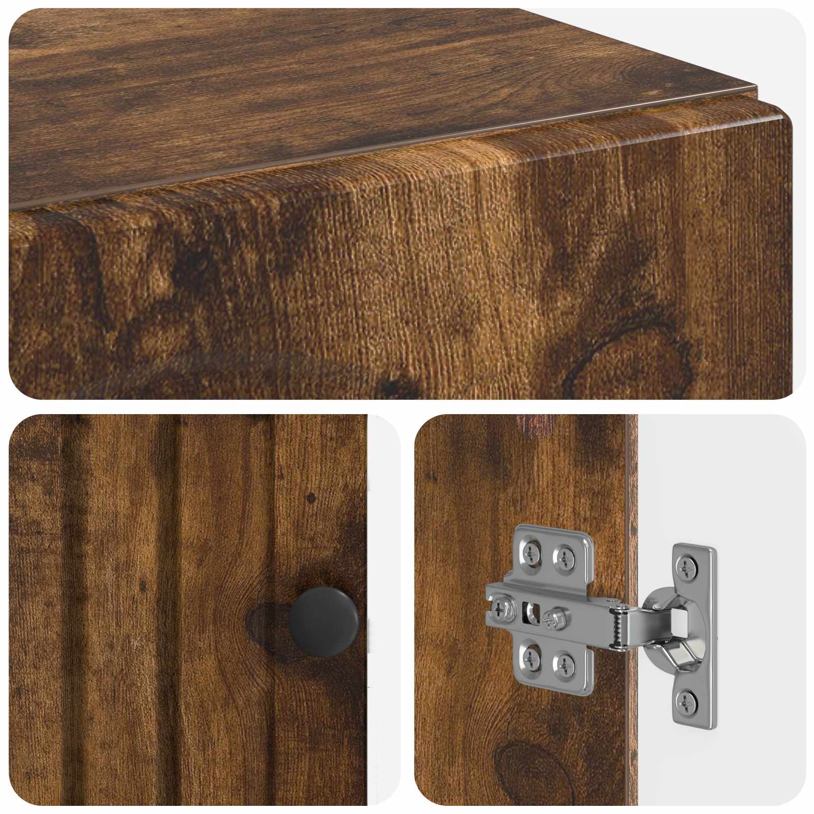 Mobile per scarpe ALKMAAR 59,5 x 39,5 x 90 cm Rovere Fumo