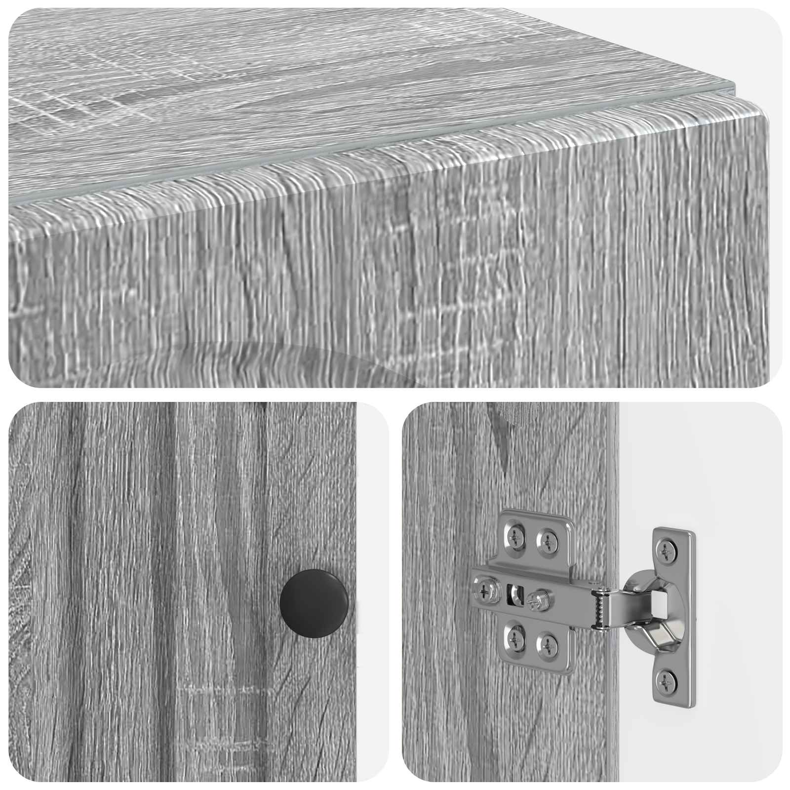 Mobile per scarpe ALKMAAR 59,5 x 39,5 x 90 cm Sonoma grigio