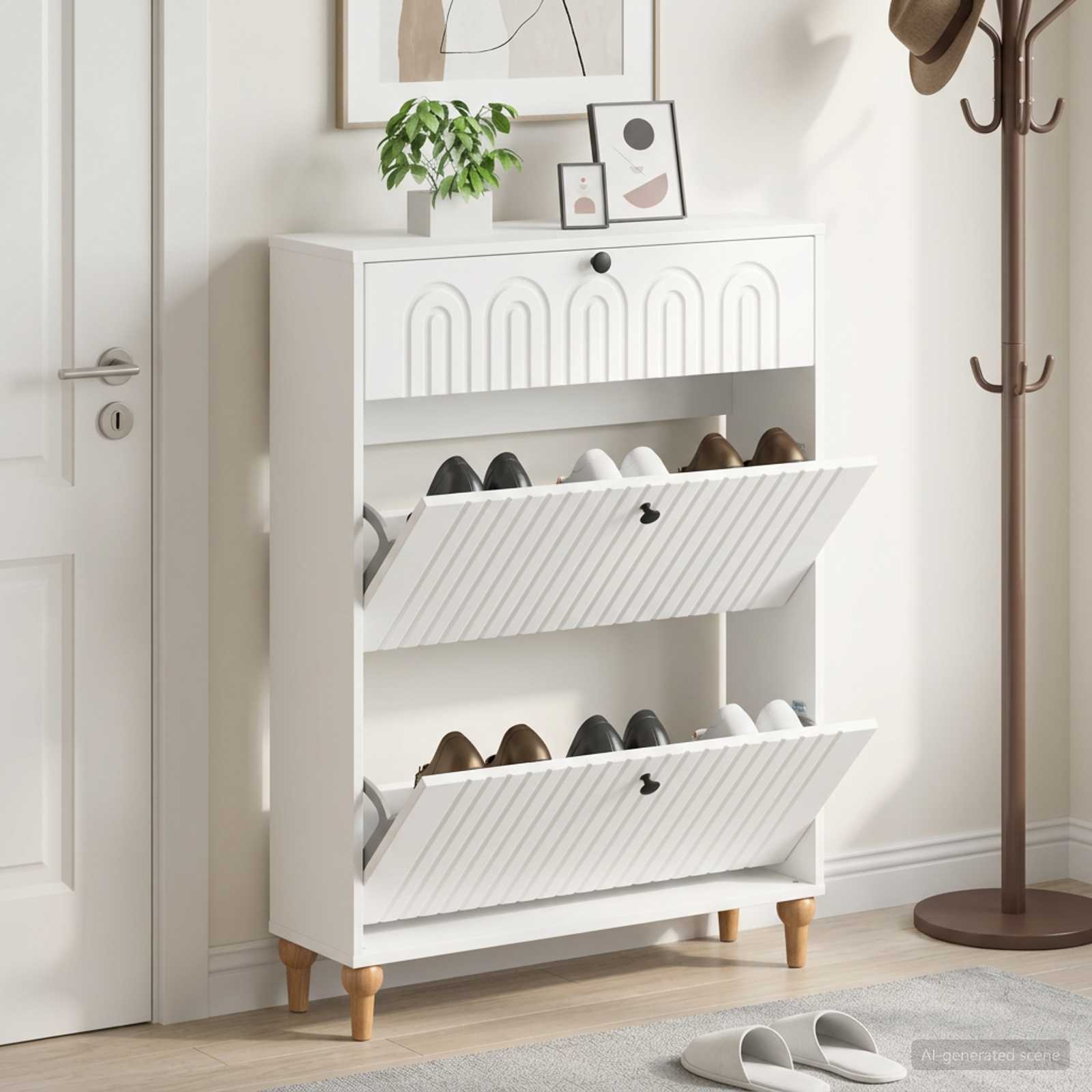 Mobile per scarpe ALKMAAR 78 x 24 x 103 cm Legno ingegnerizzato