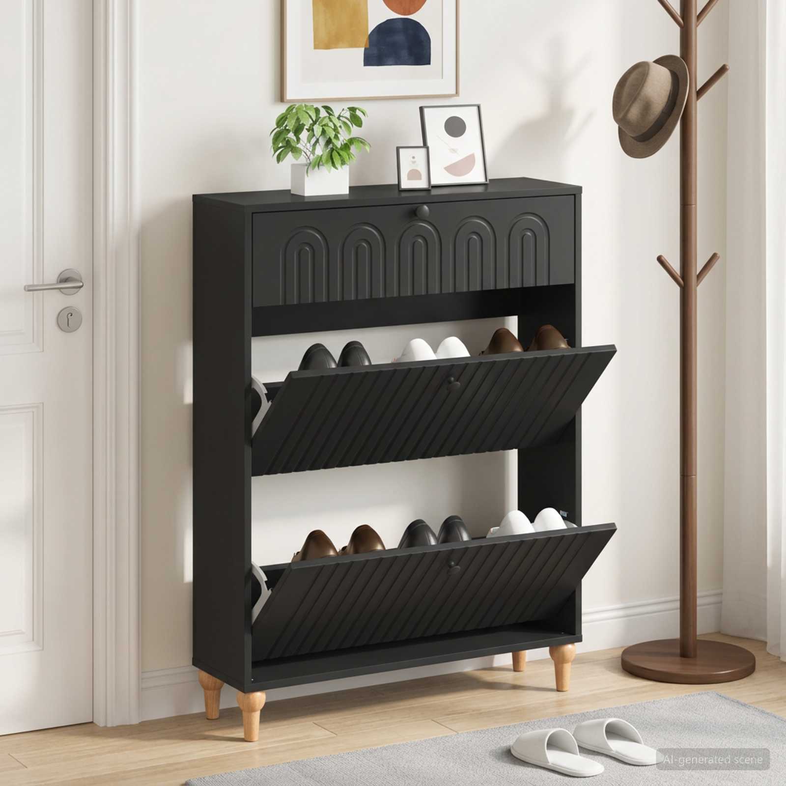 Mobile per scarpe ALKMAAR 78 x 24 x 103 cm Legno ingegnerizzato