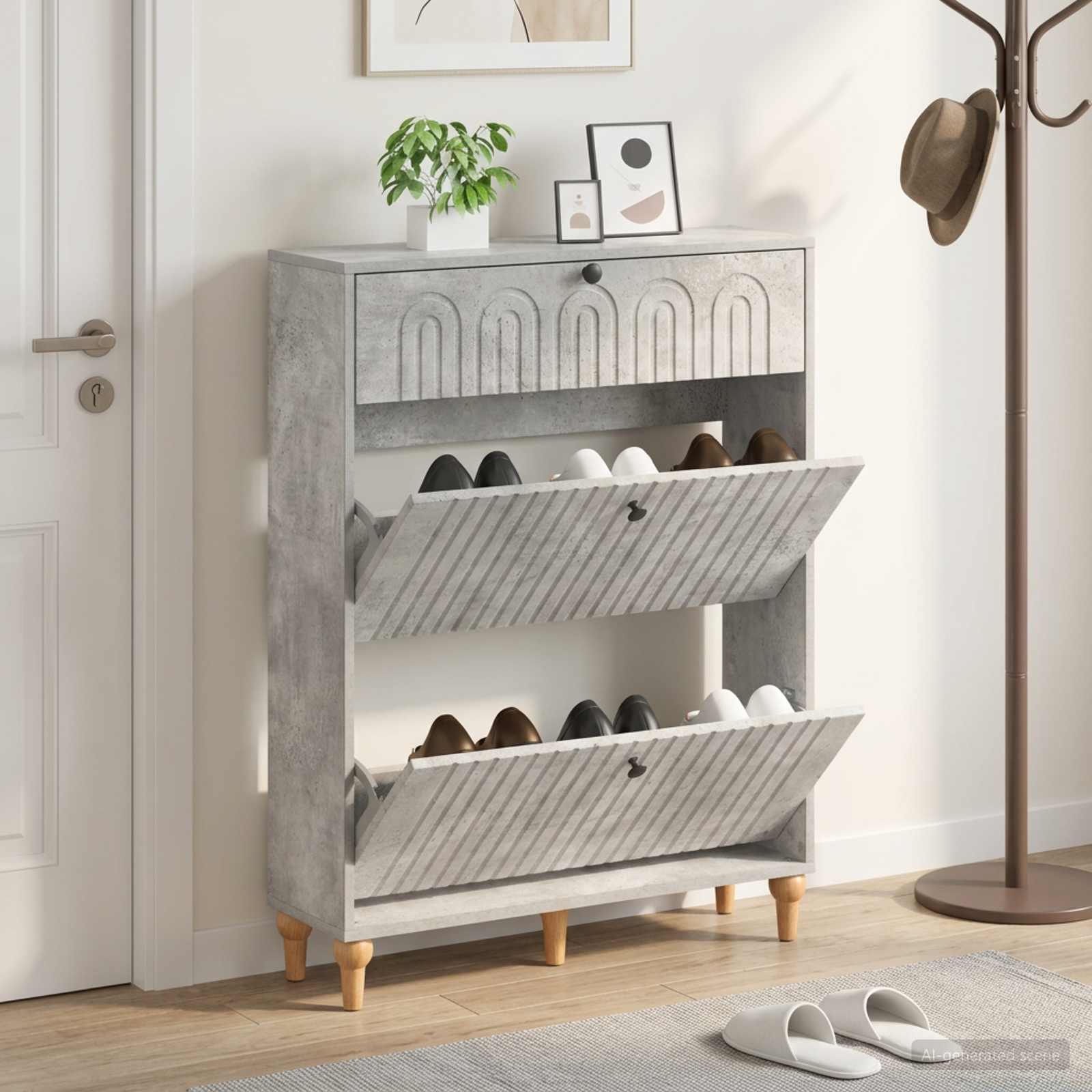 Mobile per scarpe ALKMAAR 78 x 24 x 103 cm Legno ingegnerizzato