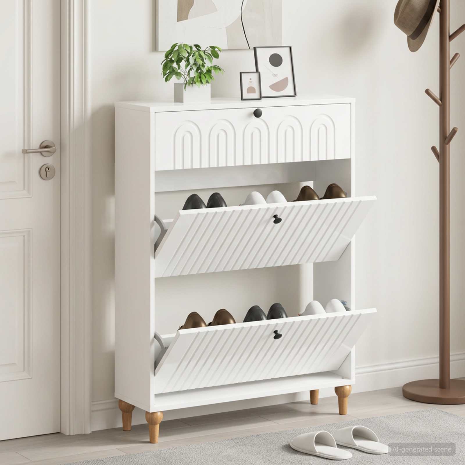 Mobile per scarpe ALKMAAR 78 x 24 x 103 cm Legno ingegnerizzato