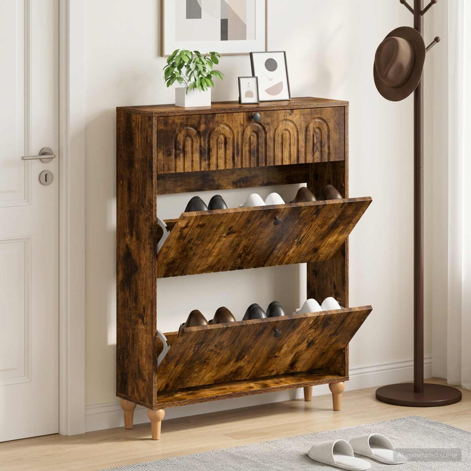 Mobile per scarpe ALKMAAR 78 x 24 x 103 cm Legno ingegnerizzato