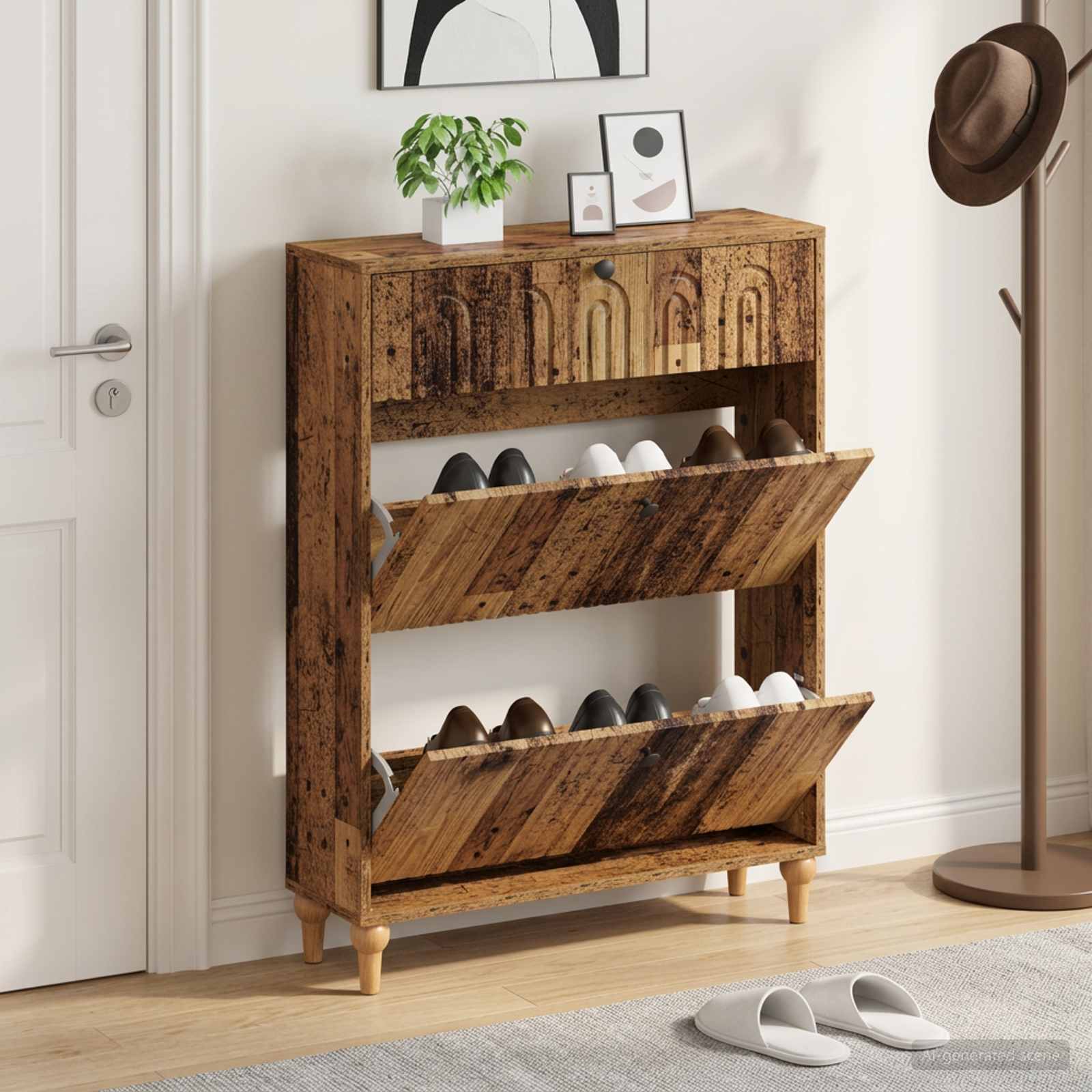 Mobile per scarpe ALKMAAR 78 x 24 x 103 cm Legno ingegnerizzato
