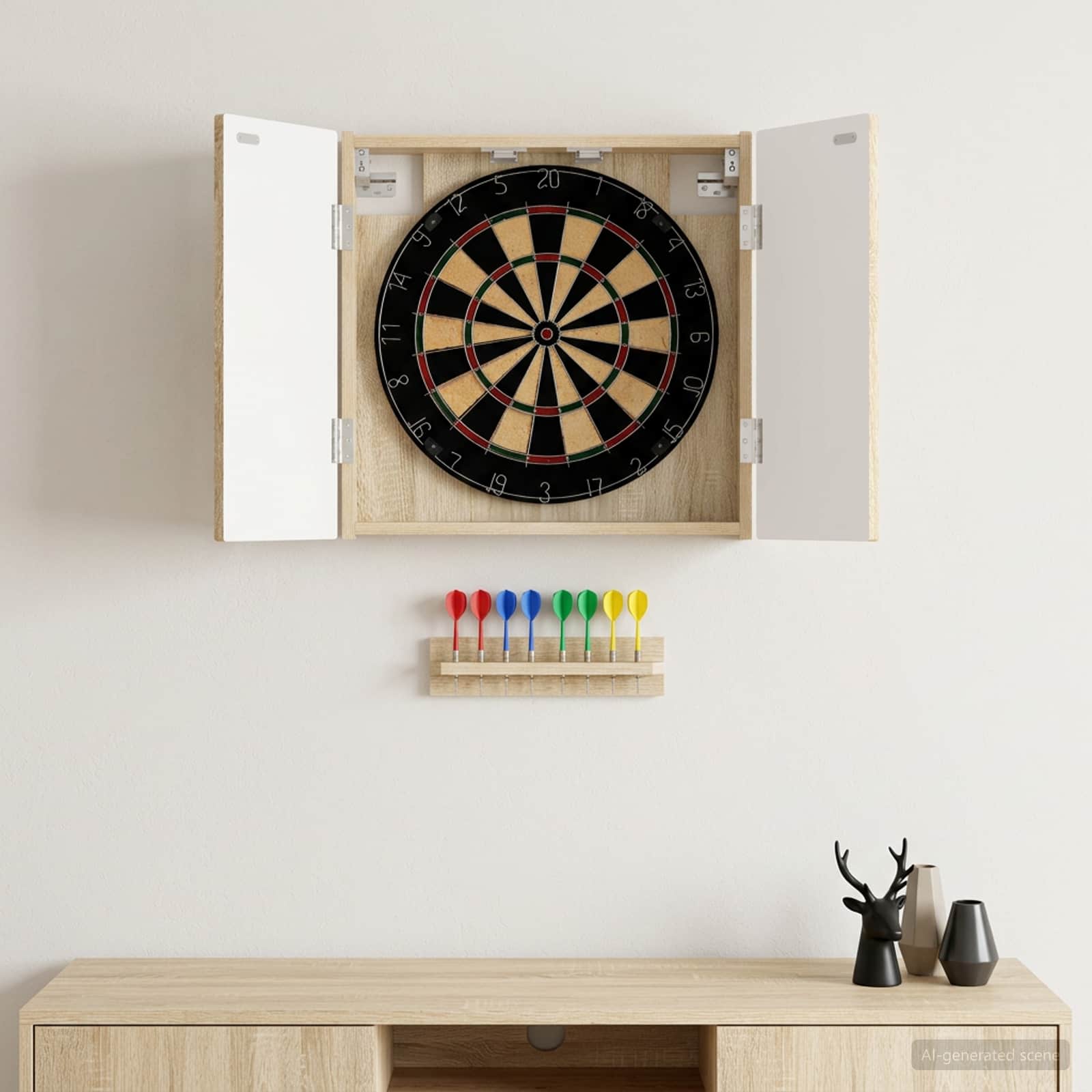 Armadio per Dartboard ALKMAAR Rovere Sonoma