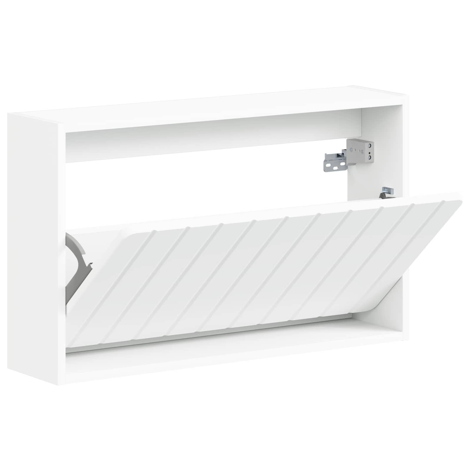 Mobiletto per Scarpe da Muro ZWOLLE 71 x 17 x 43 cm Bianco