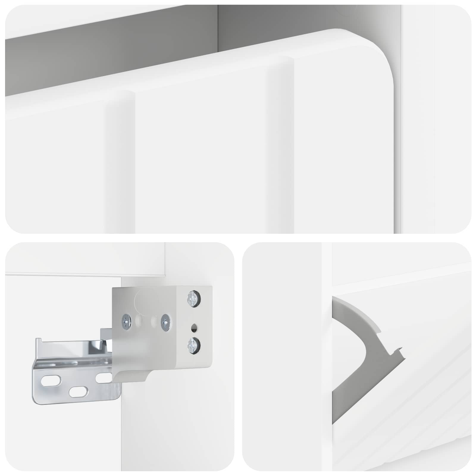 Mobiletto per Scarpe da Muro ZWOLLE 71 x 17 x 43 cm Bianco
