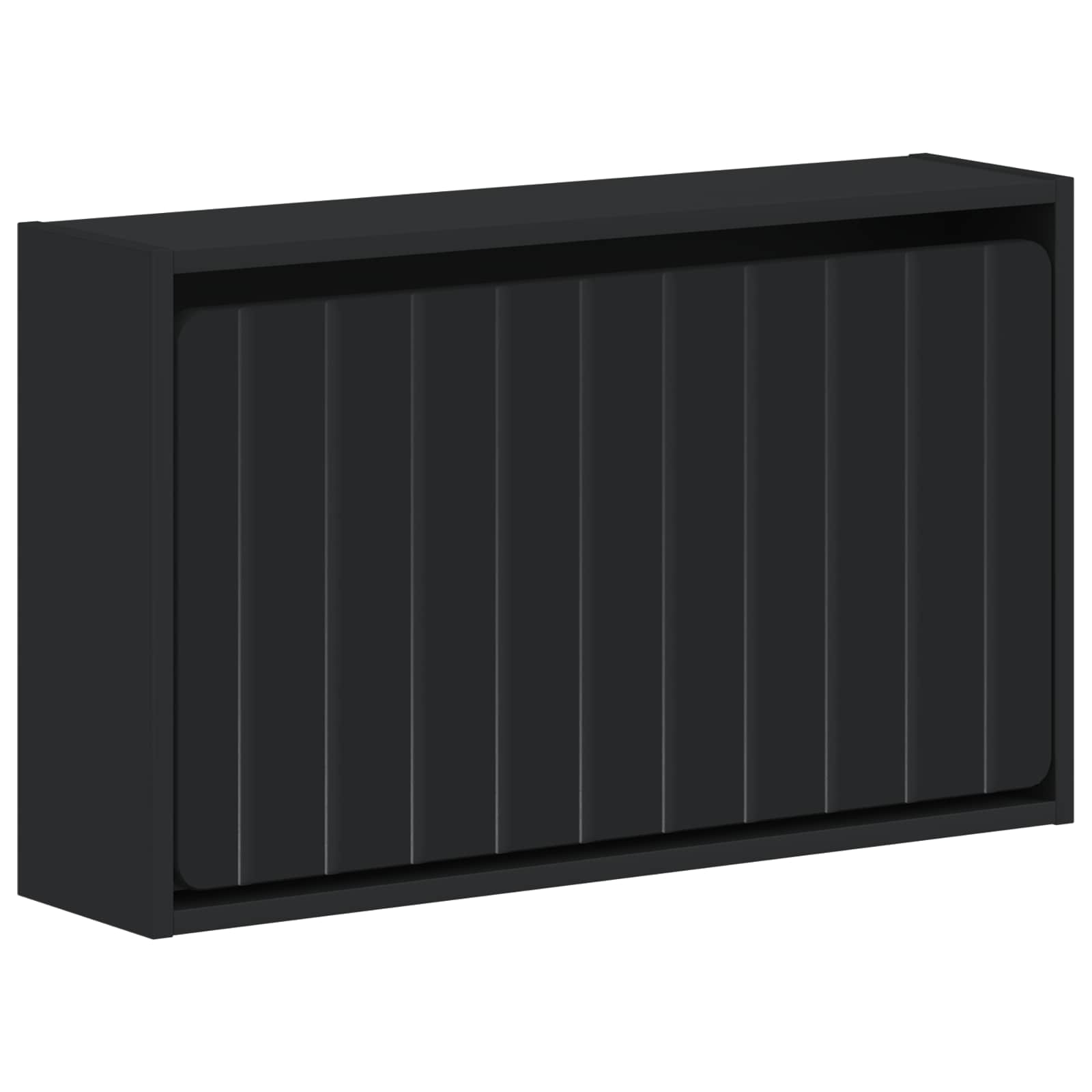 Mobiletto per Scarpe da Muro ZWOLLE 71 x 17 x 43 cm Nero