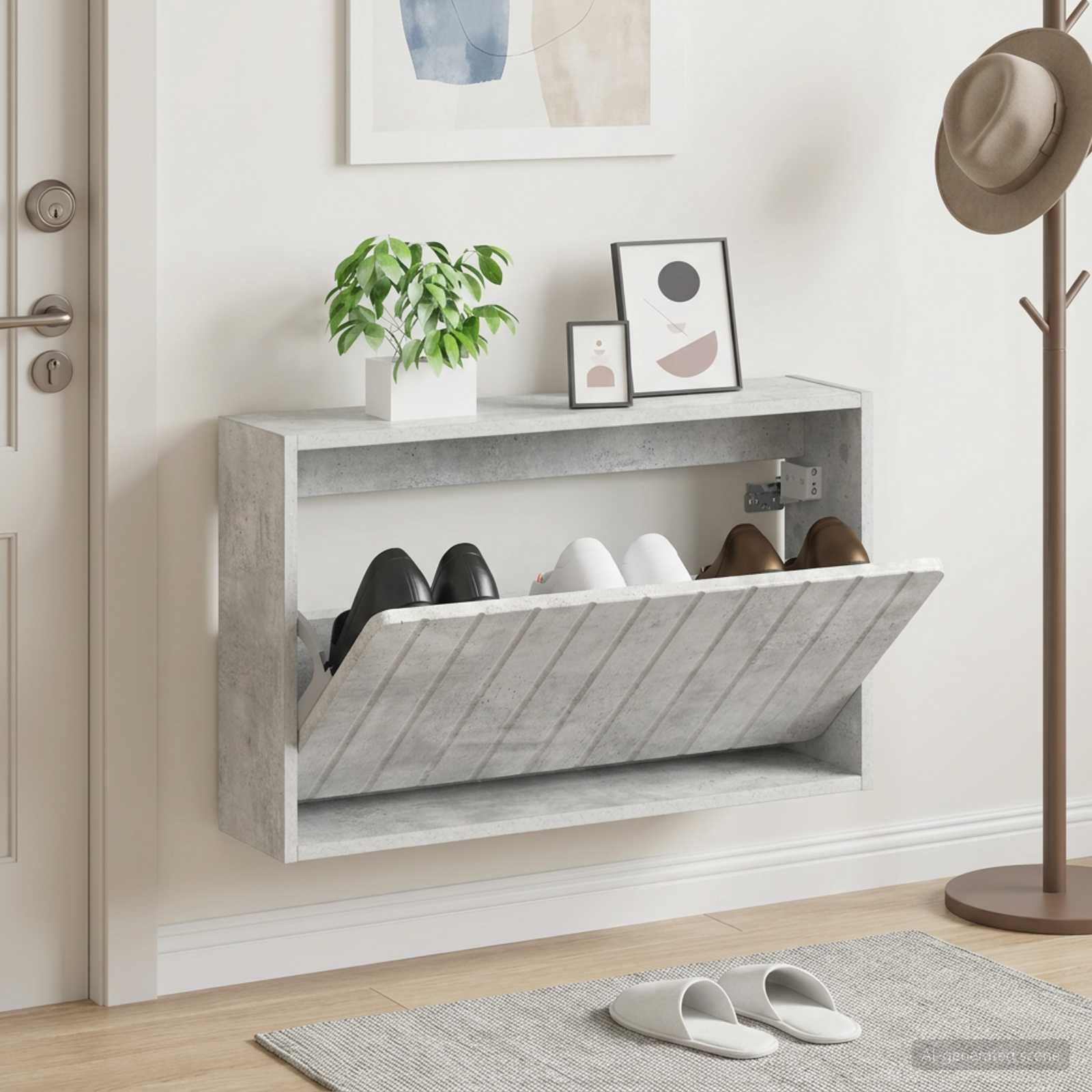 Mobiletto per Scarpe da Muro ZWOLLE 71 x 17 x 43 cm