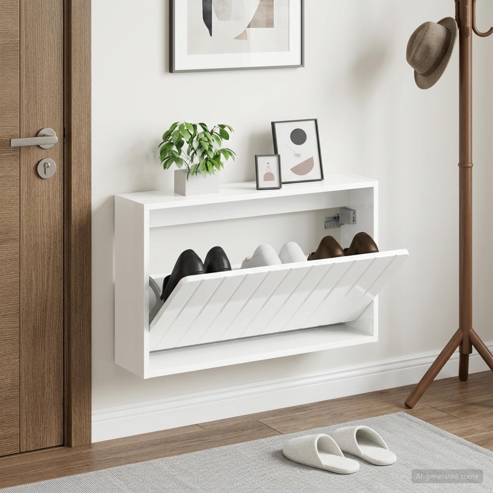 Mobiletto per Scarpe da Muro ZWOLLE 71 x 17 x 43 cm