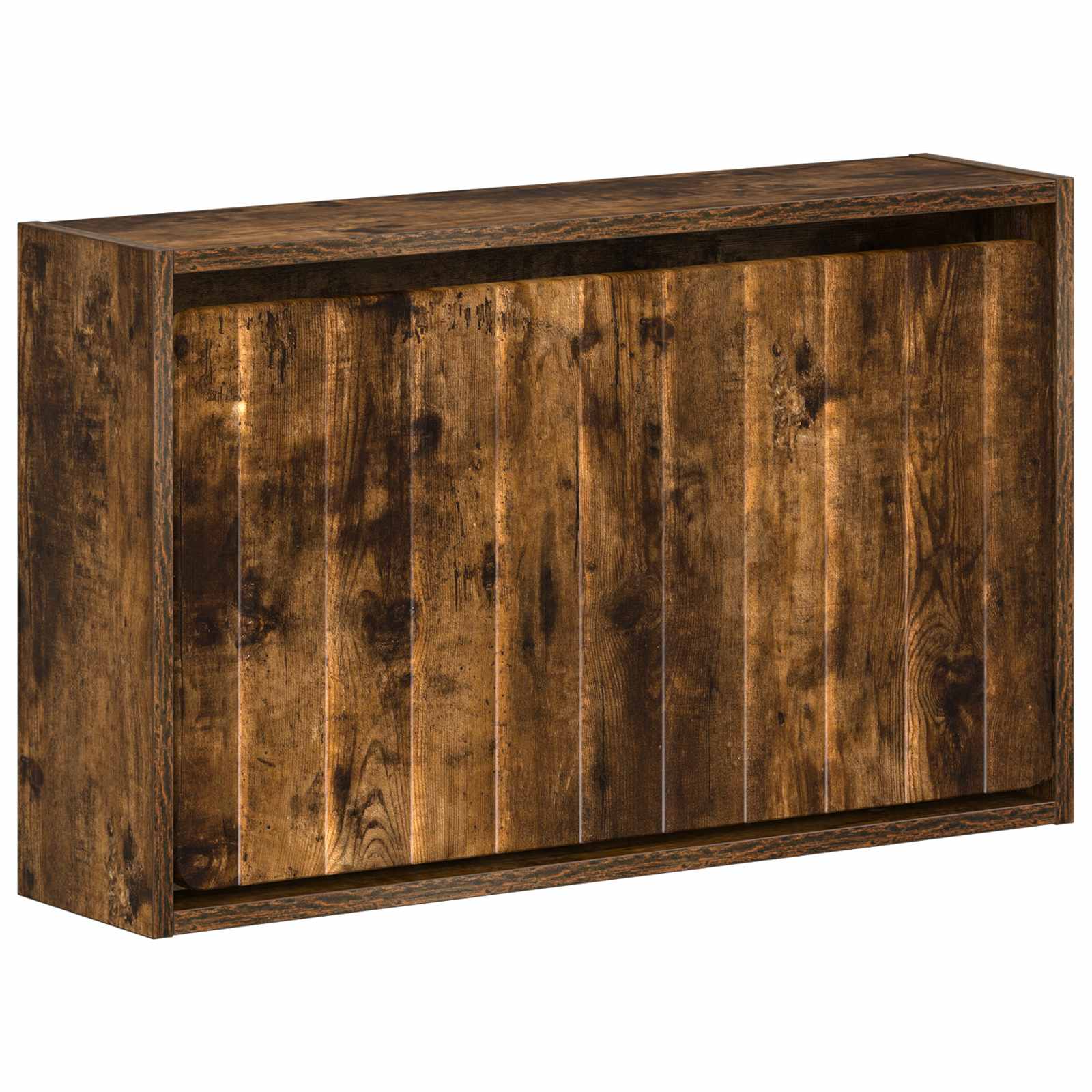 Mobiletto per Scarpe da Muro ZWOLLE 71 x 17 x 43 cm Rovere Fumo