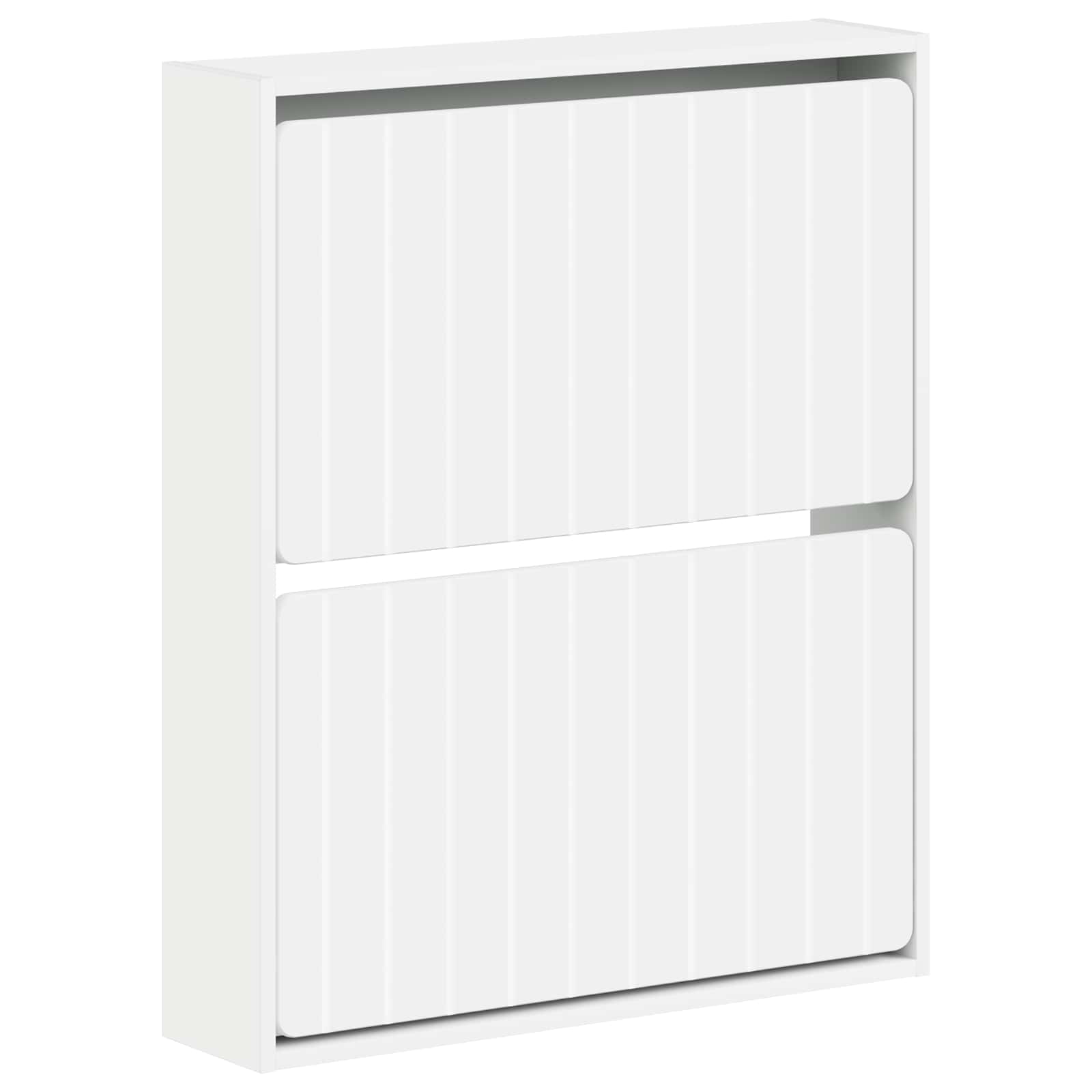 Mobiletto per Scarpe da Muro ZWOLLE 71 x 17 x 86 cm Bianco