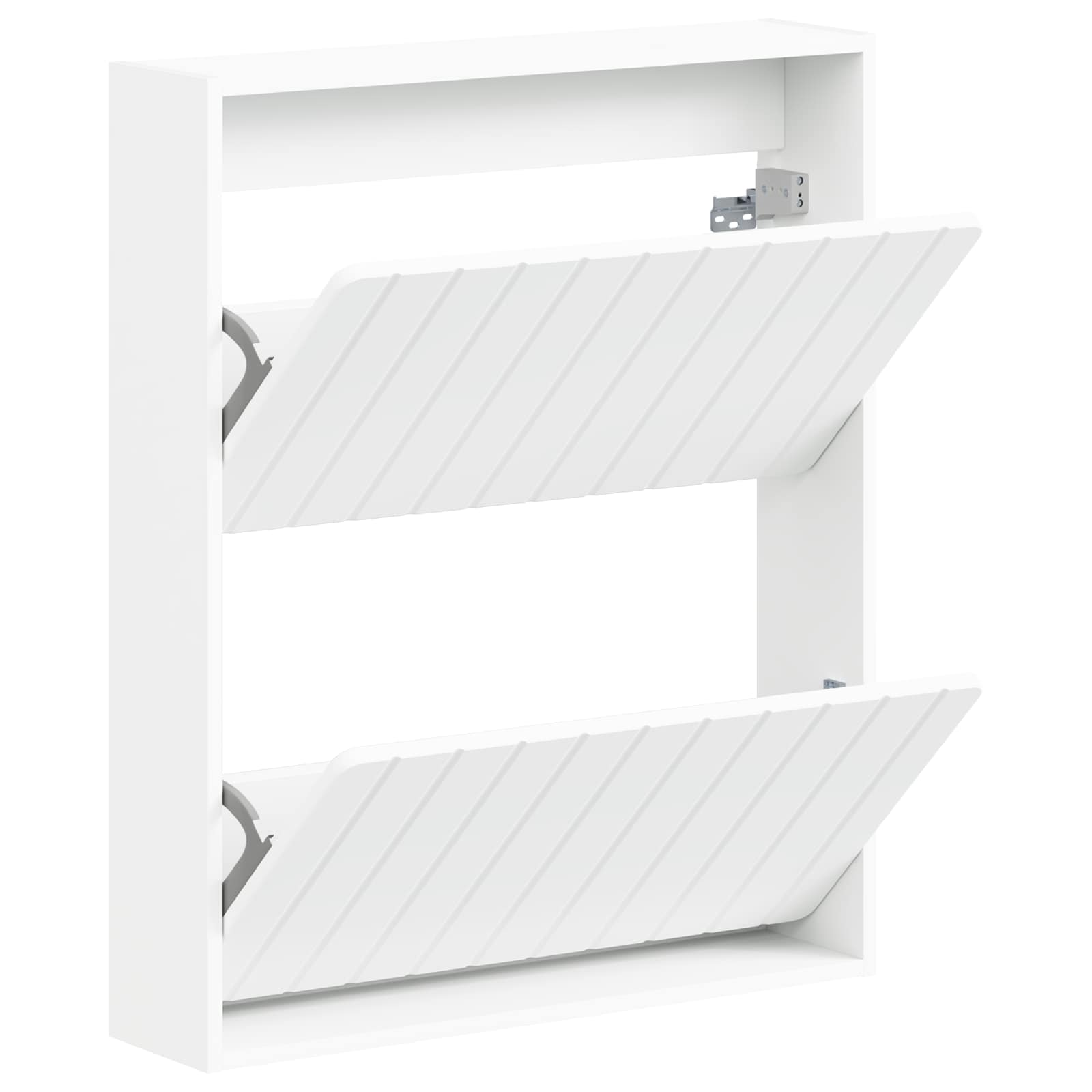Mobiletto per Scarpe da Muro ZWOLLE 71 x 17 x 86 cm Bianco
