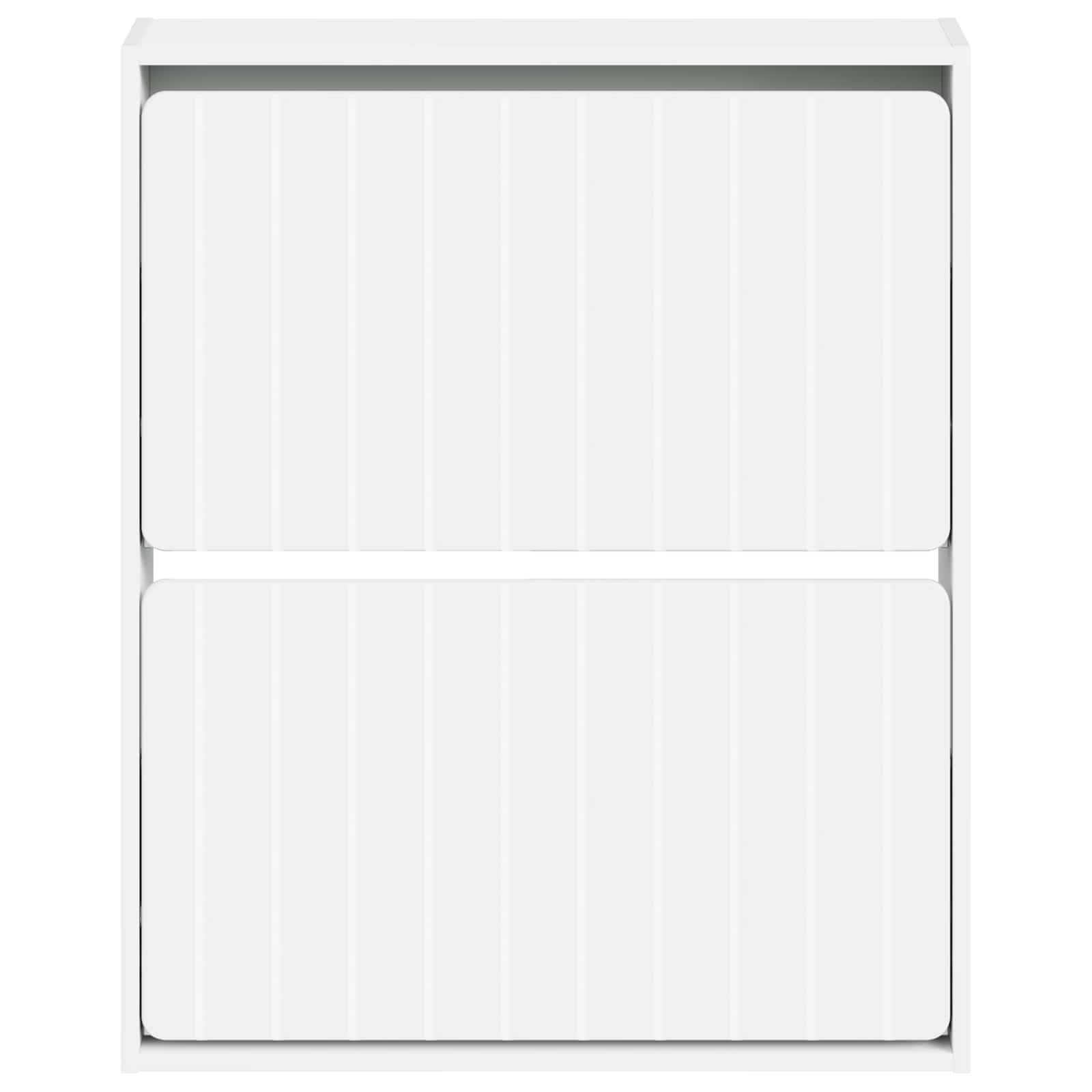 Mobiletto per Scarpe da Muro ZWOLLE 71 x 17 x 86 cm Bianco
