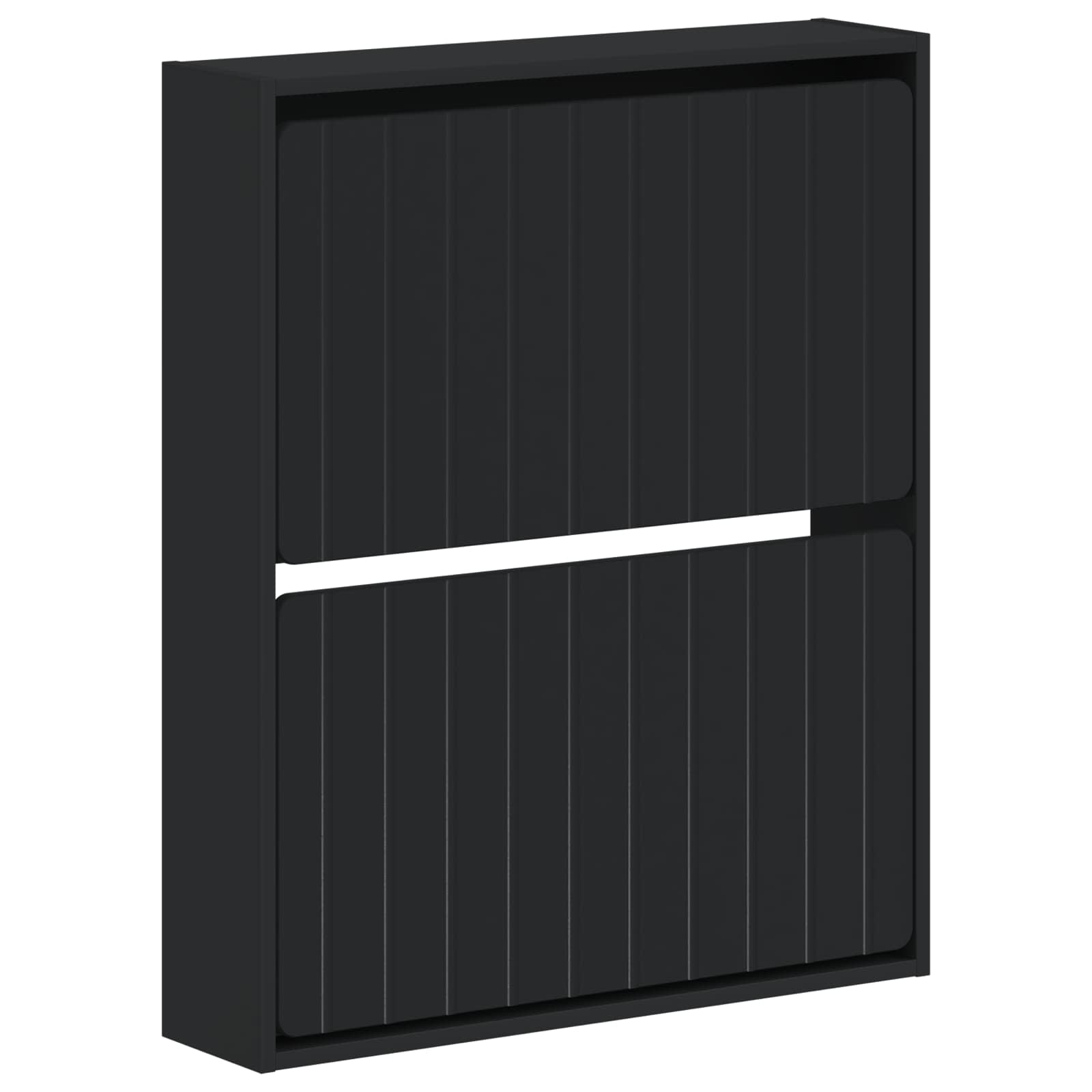 Mobiletto per Scarpe da Muro ZWOLLE 71 x 17 x 86 cm Nero