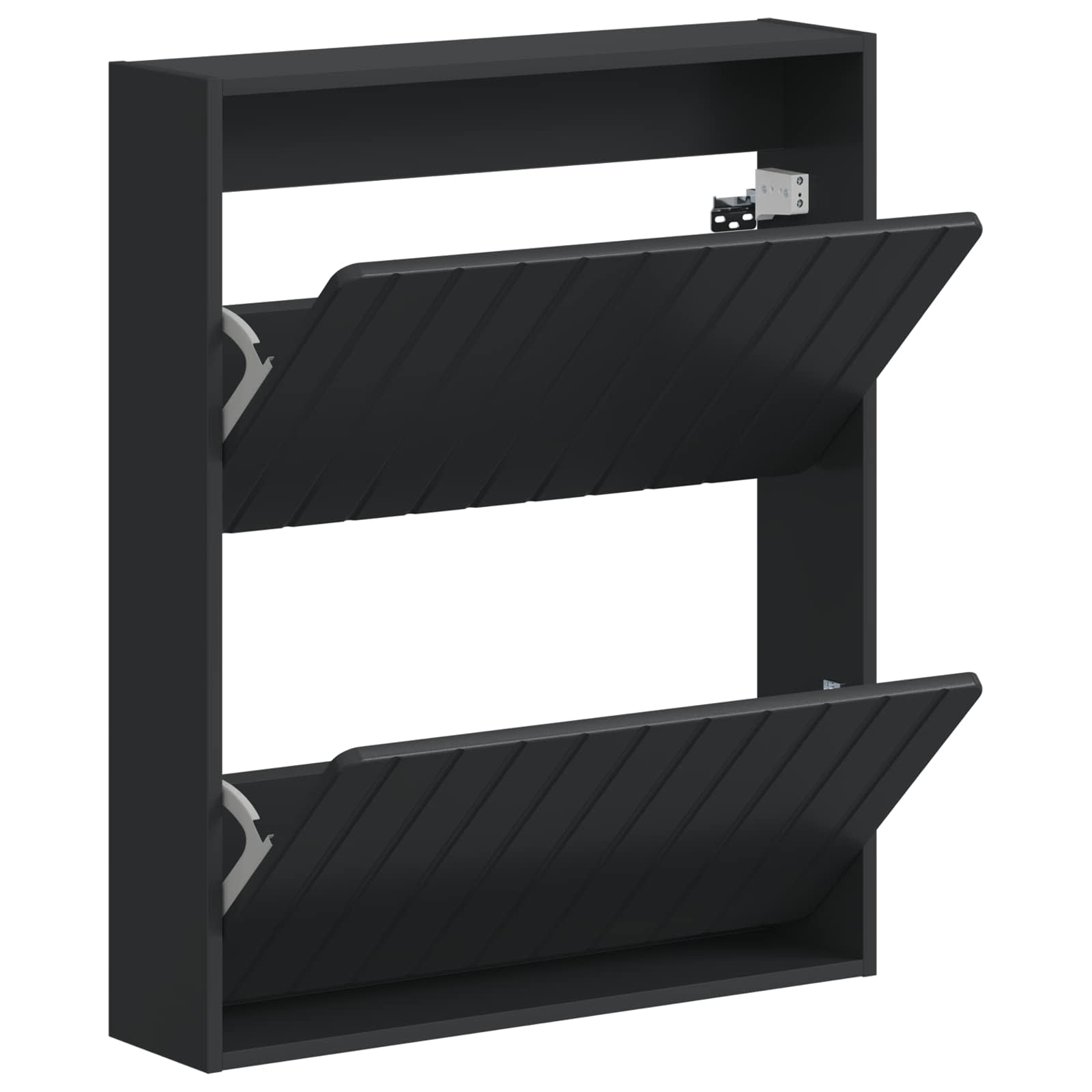 Mobiletto per Scarpe da Muro ZWOLLE 71 x 17 x 86 cm Nero