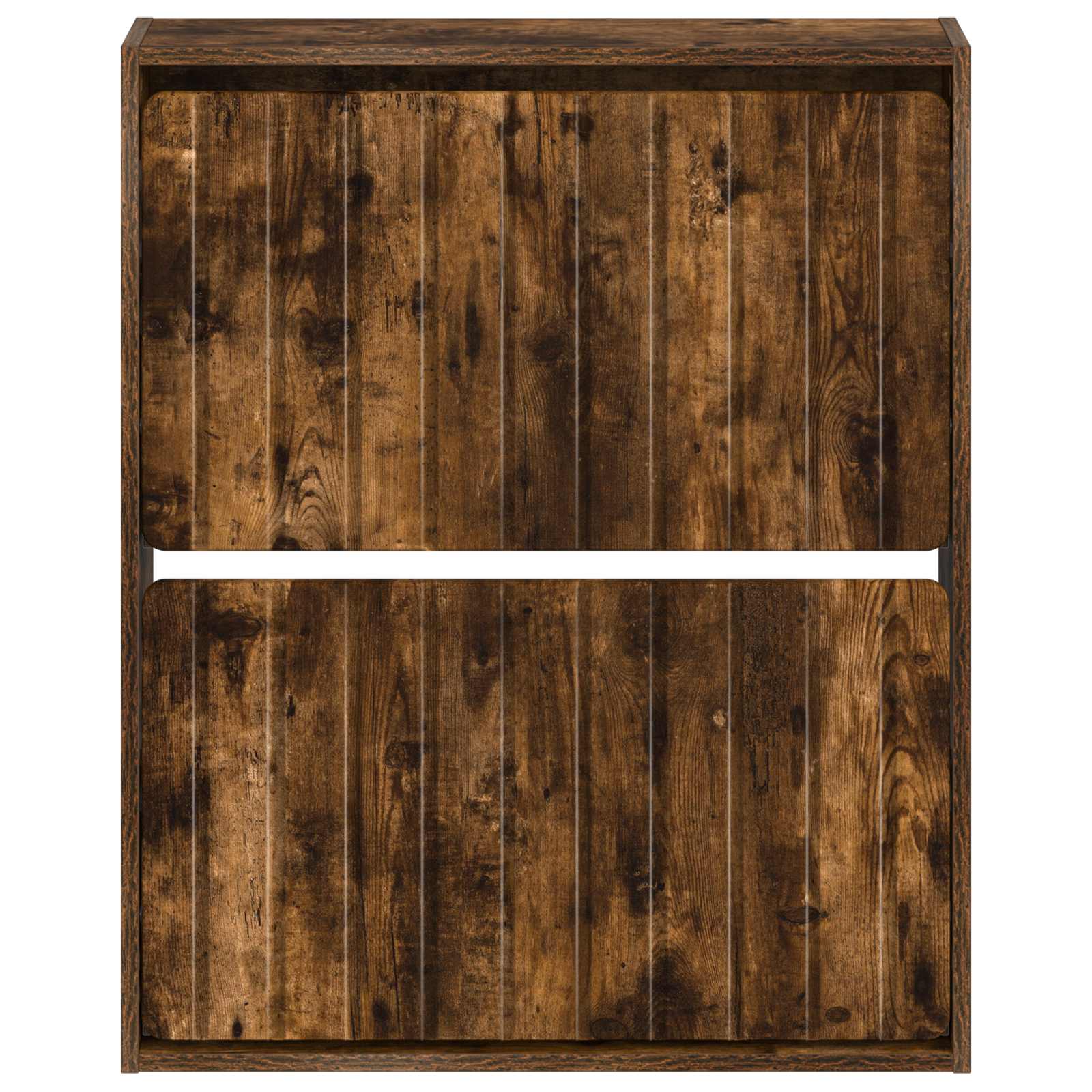 Mobiletto per Scarpe da Muro ZWOLLE 71 x 17 x 86 cm Rovere Fumo