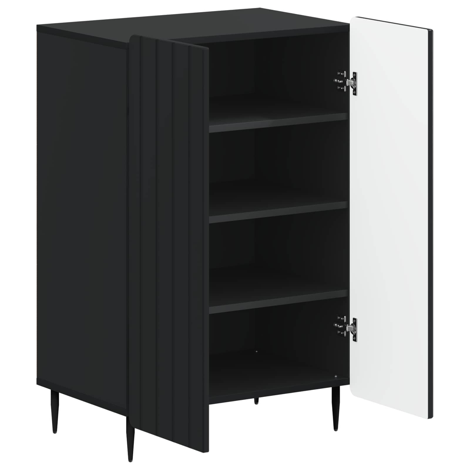 Mobile per scarpe ZWOLLE 59,5 x 39,5 x 91,5 cm Nero