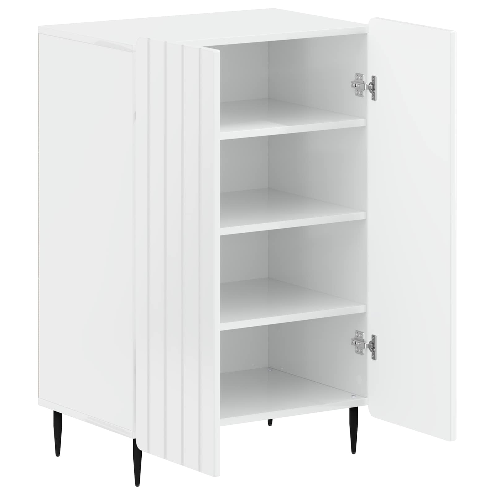 Mobile per scarpe ZWOLLE 59,5 x 39,5 x 91,5 cm Bianco Lucido