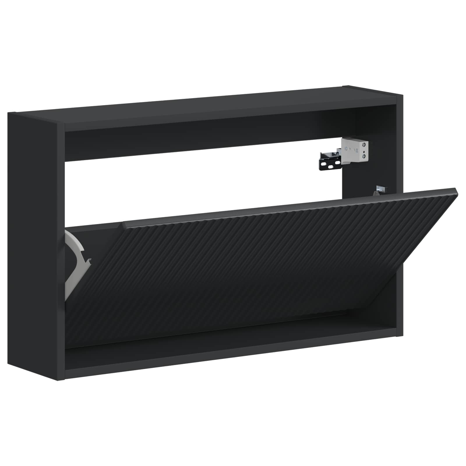Mobiletto per Scarpe da Muro ARNHEM 71 x 17 x 43 cm Nero