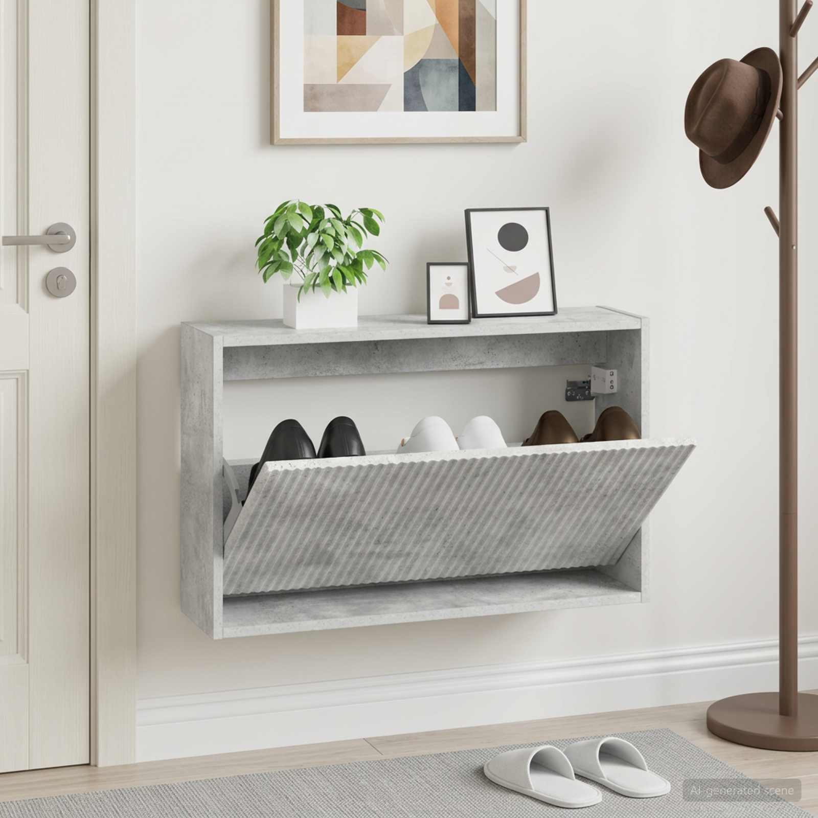 Mobiletto per Scarpe da Muro ARNHEM 71 x 17 x 43 cm