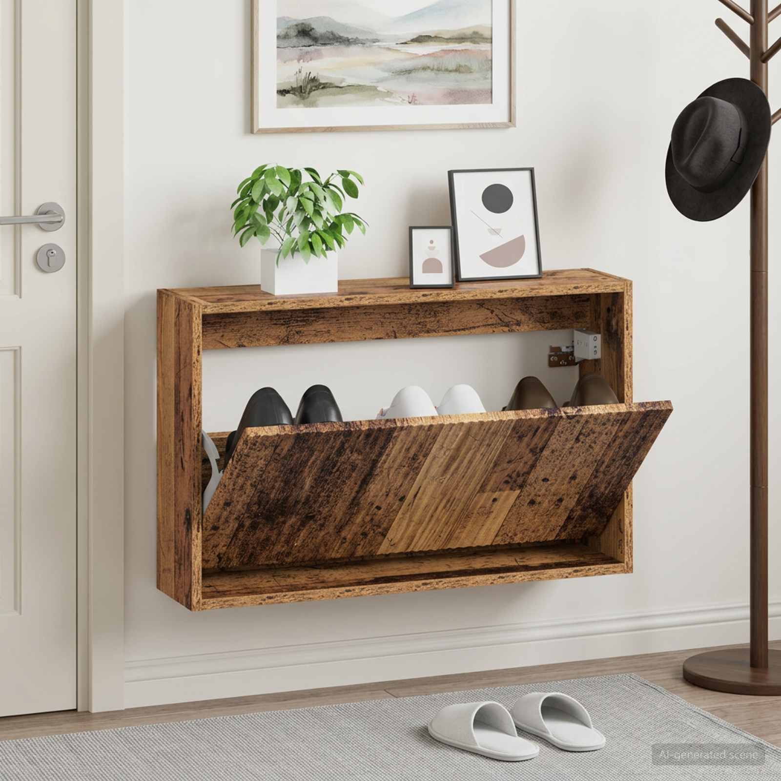 Mobiletto per Scarpe da Muro ARNHEM 71 x 17 x 43 cm