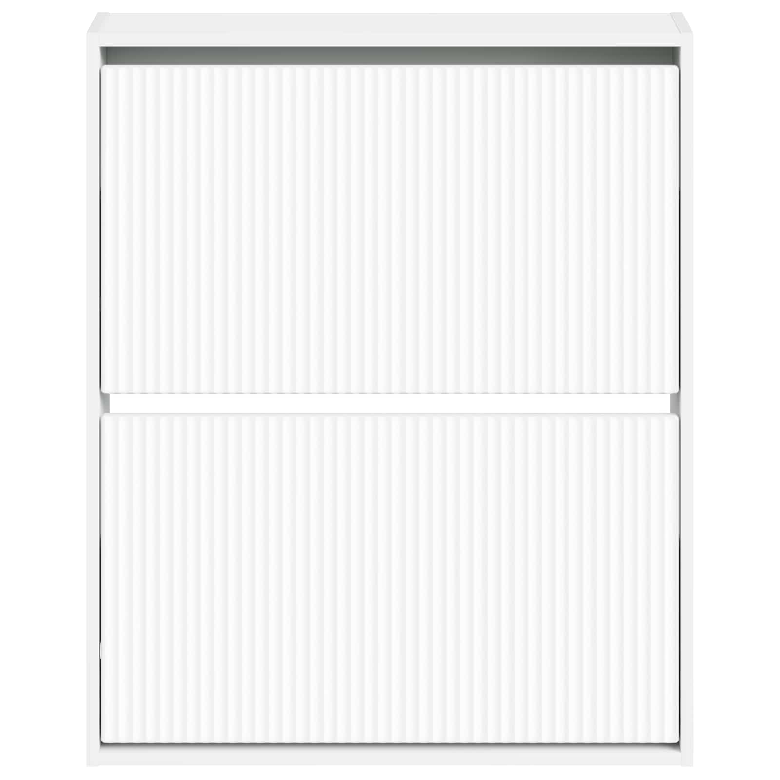 Mobiletto per Scarpe da Muro ARNHEM 71 x 17 x 86 cm Bianco