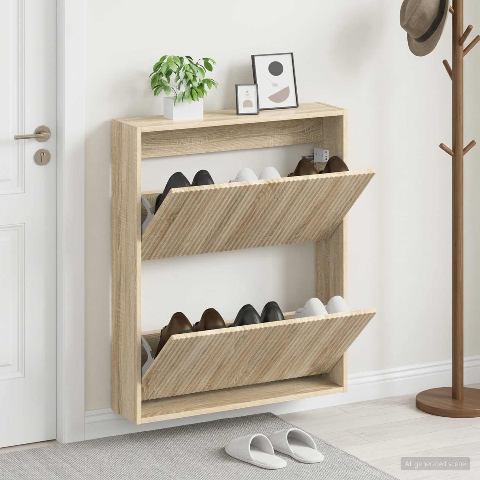 Mobiletto per Scarpe da Muro ARNHEM 71 x 17 x 86 cm
