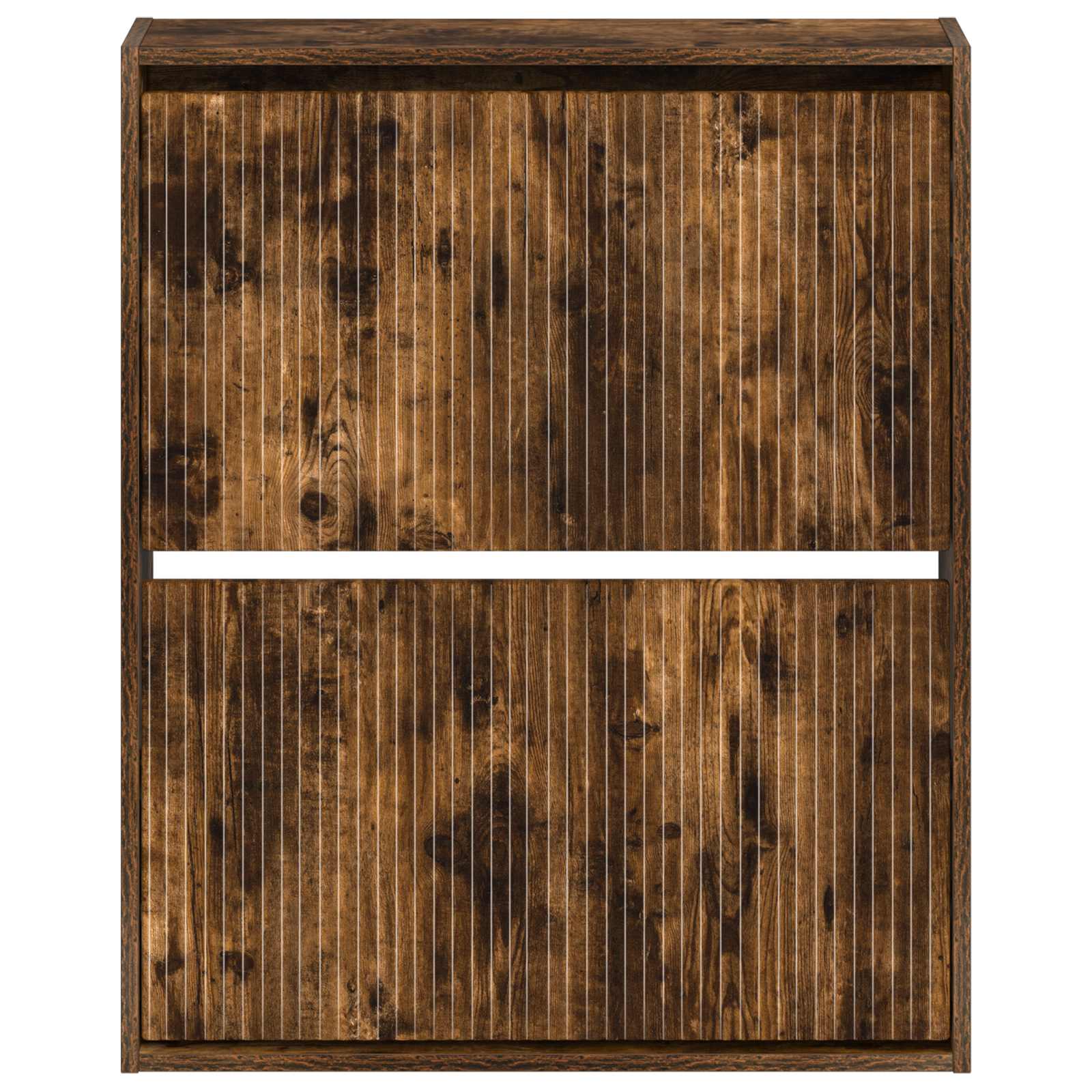 Mobiletto per Scarpe da Muro ARNHEM 71 x 17 x 86 cm Rovere Fumo