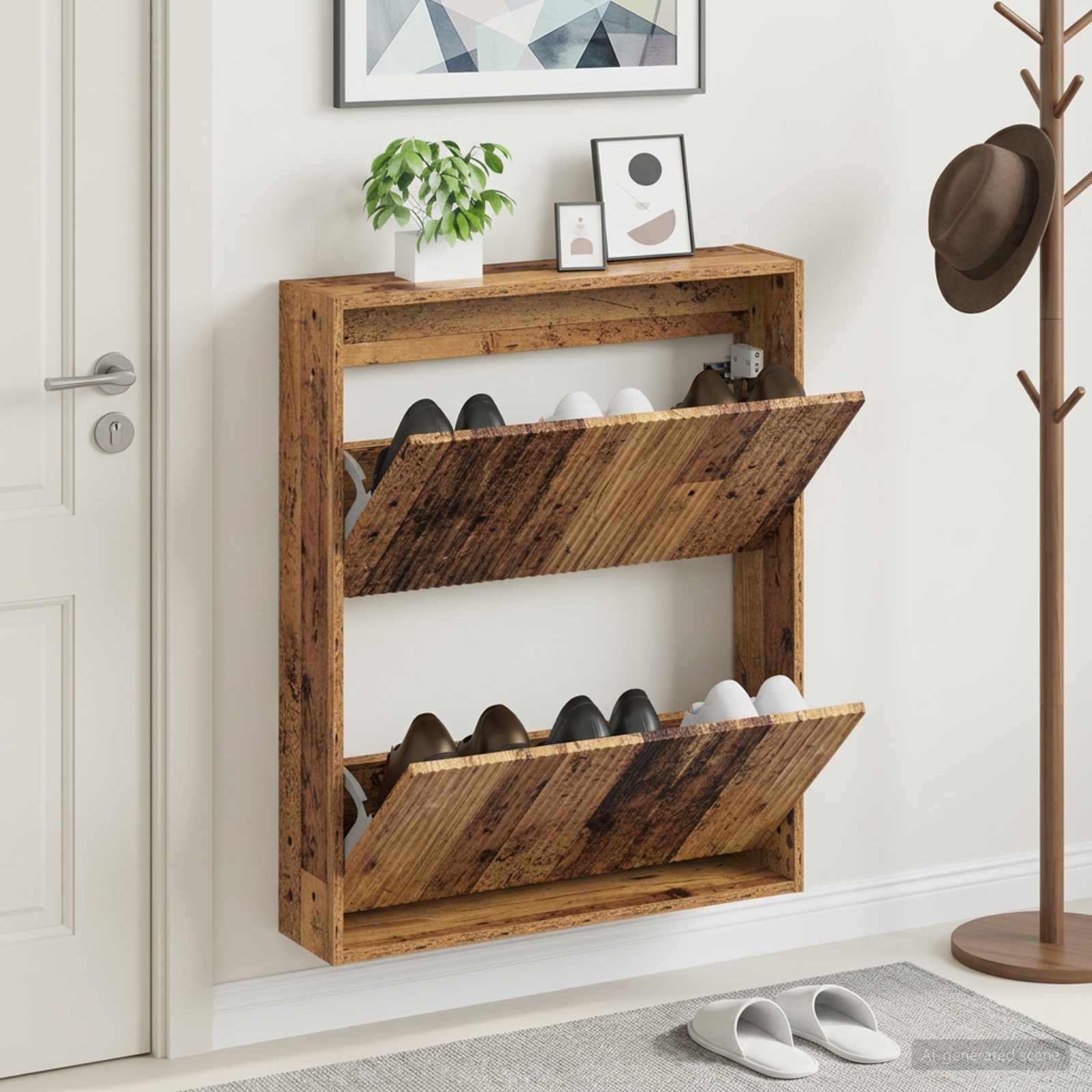 Mobiletto per Scarpe da Muro ARNHEM 71 x 17 x 86 cm